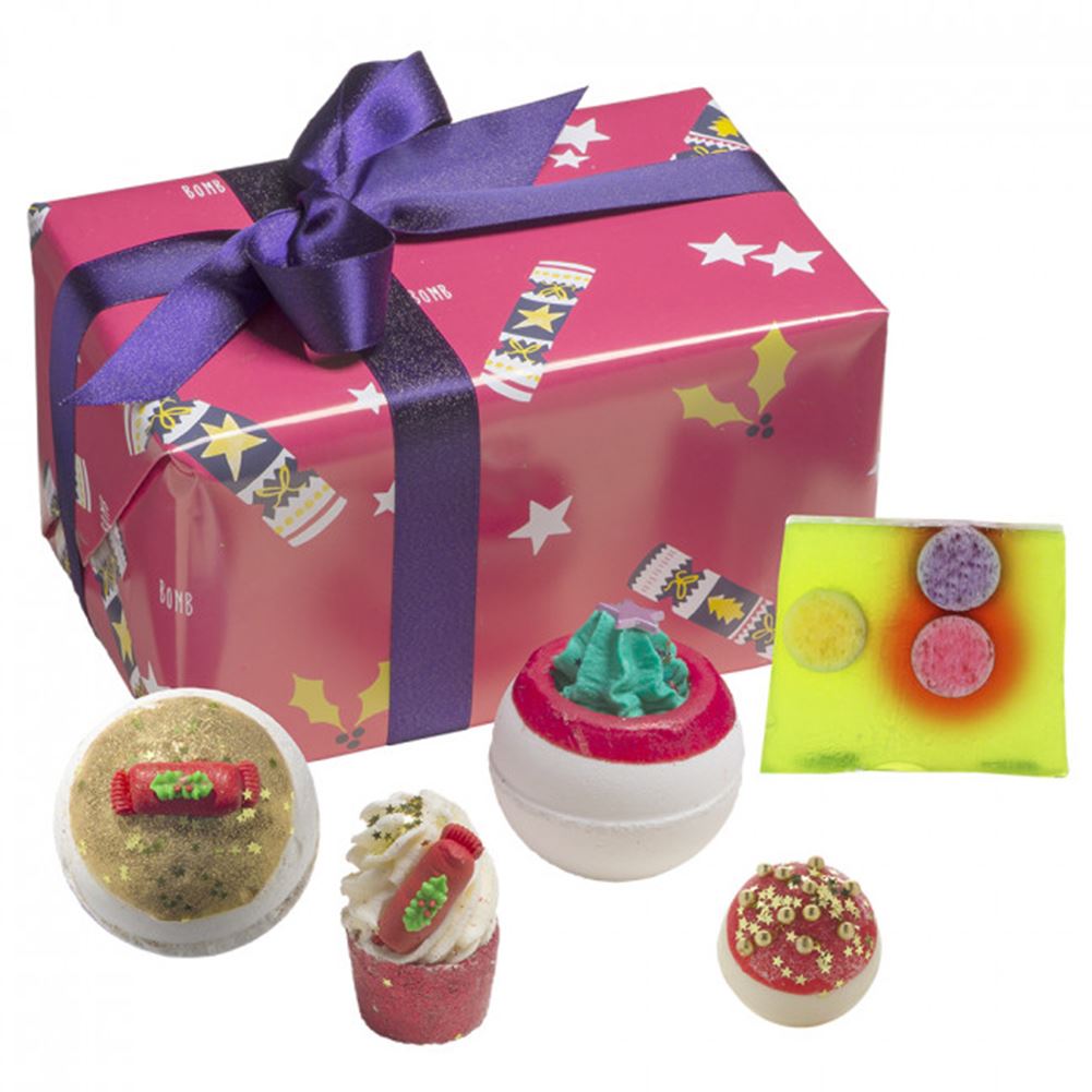 Bomb Cosmetics Wrapped Christmas Xmas Gift Pack Set Handmade Soap Bath