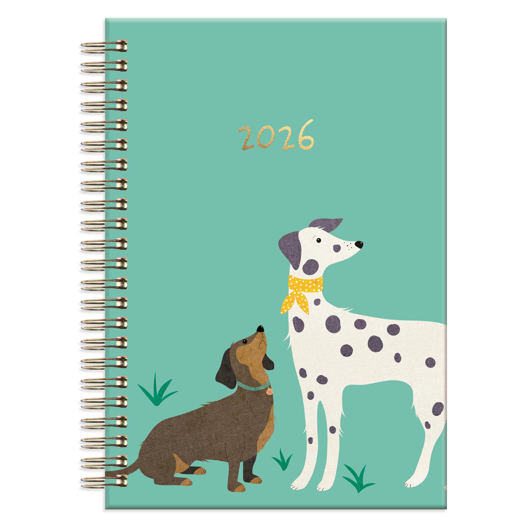 2026 Tagebuch A5 Woche zur Ansicht Hund spiralgebunden Hardcover Wochenplaner Organizer - Bild 2 von 9
