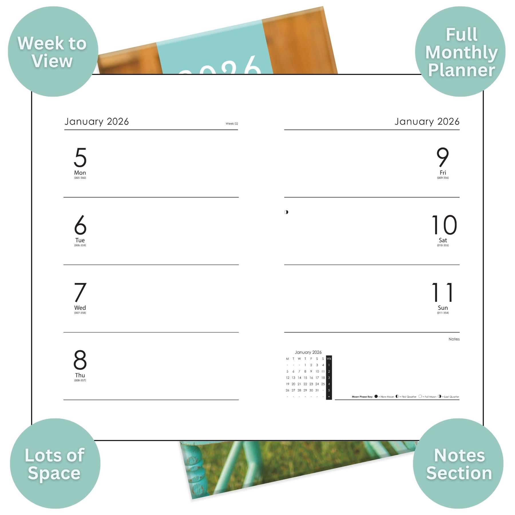 2026 Diary Slim Week To View Cat Dog Hardback Pocket Weekly Planner Organiser - Picture 16 of 17