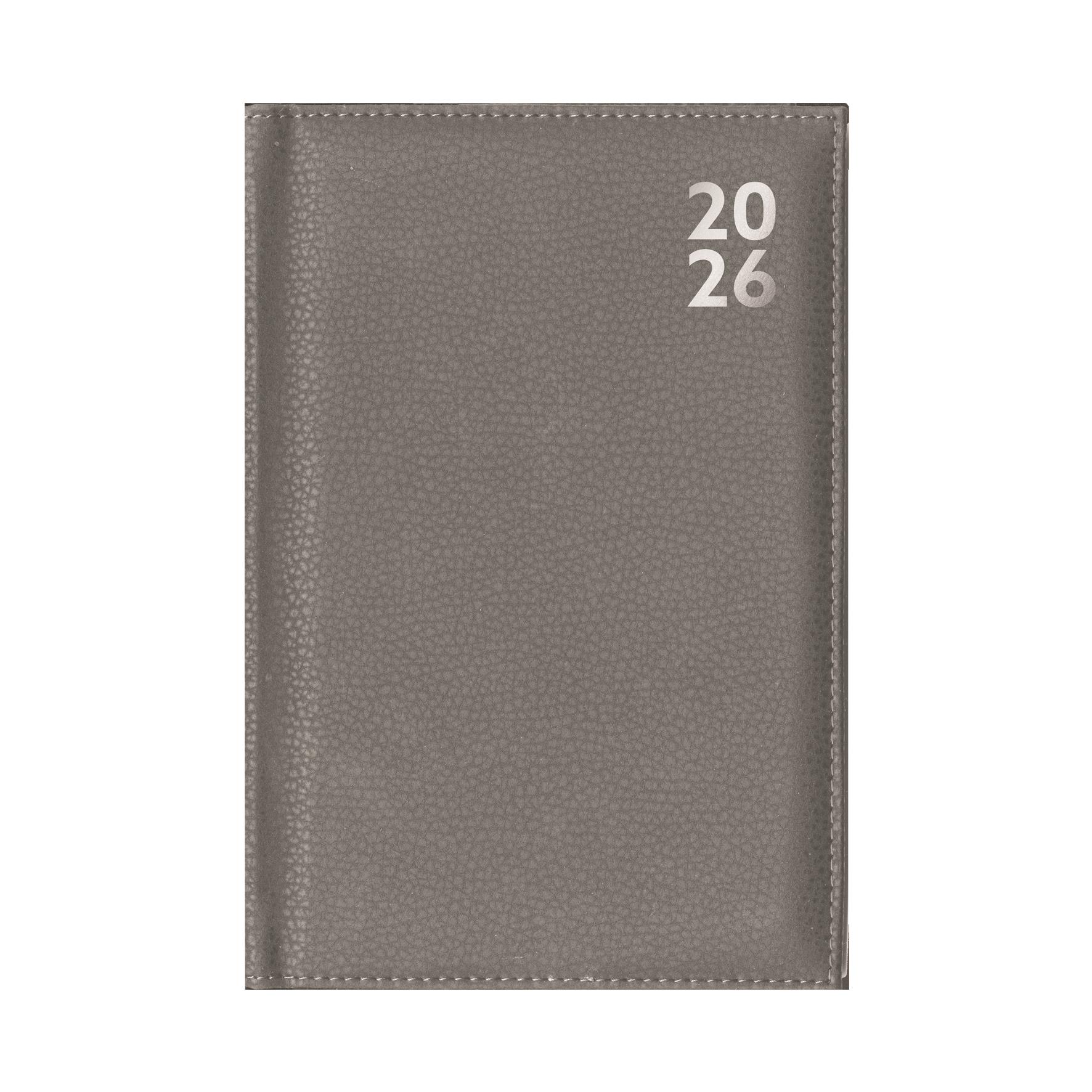 2026 Diary A4 Faux Leather Day Per Page Daily Planner Organiser Black Grey Navy - Picture 11 of 28
