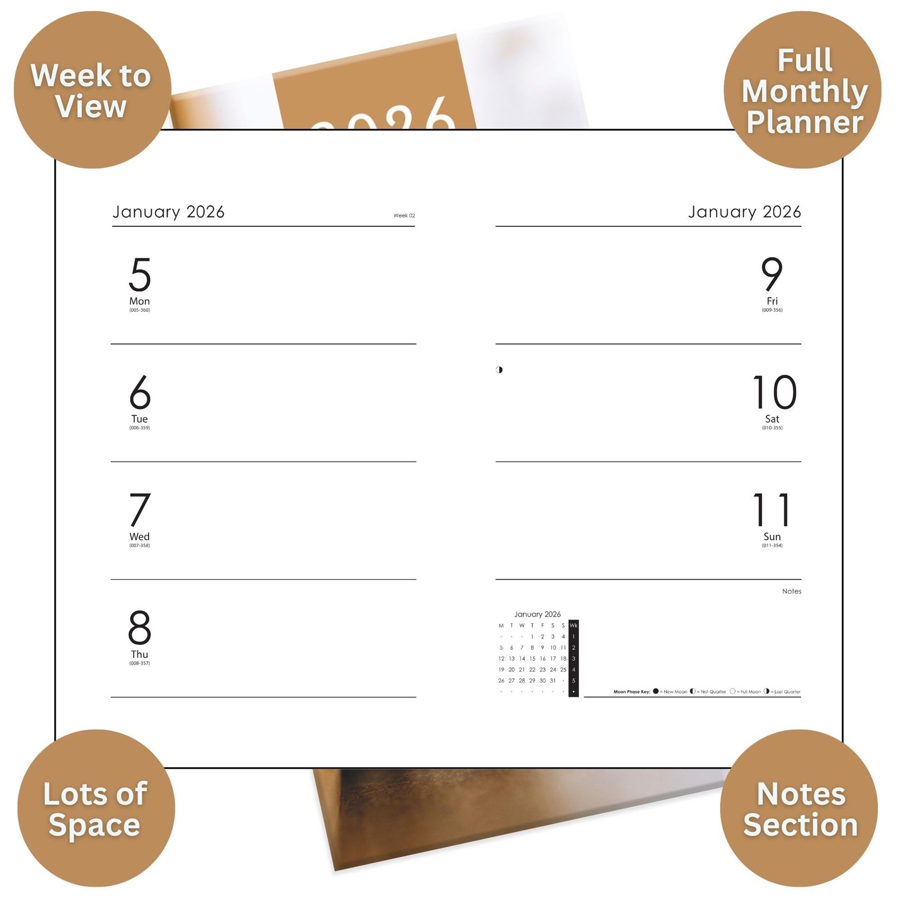 2026 Diary Slim Week To View Cat Dog Hardback Pocket Weekly Planner Organiser - Picture 12 of 17