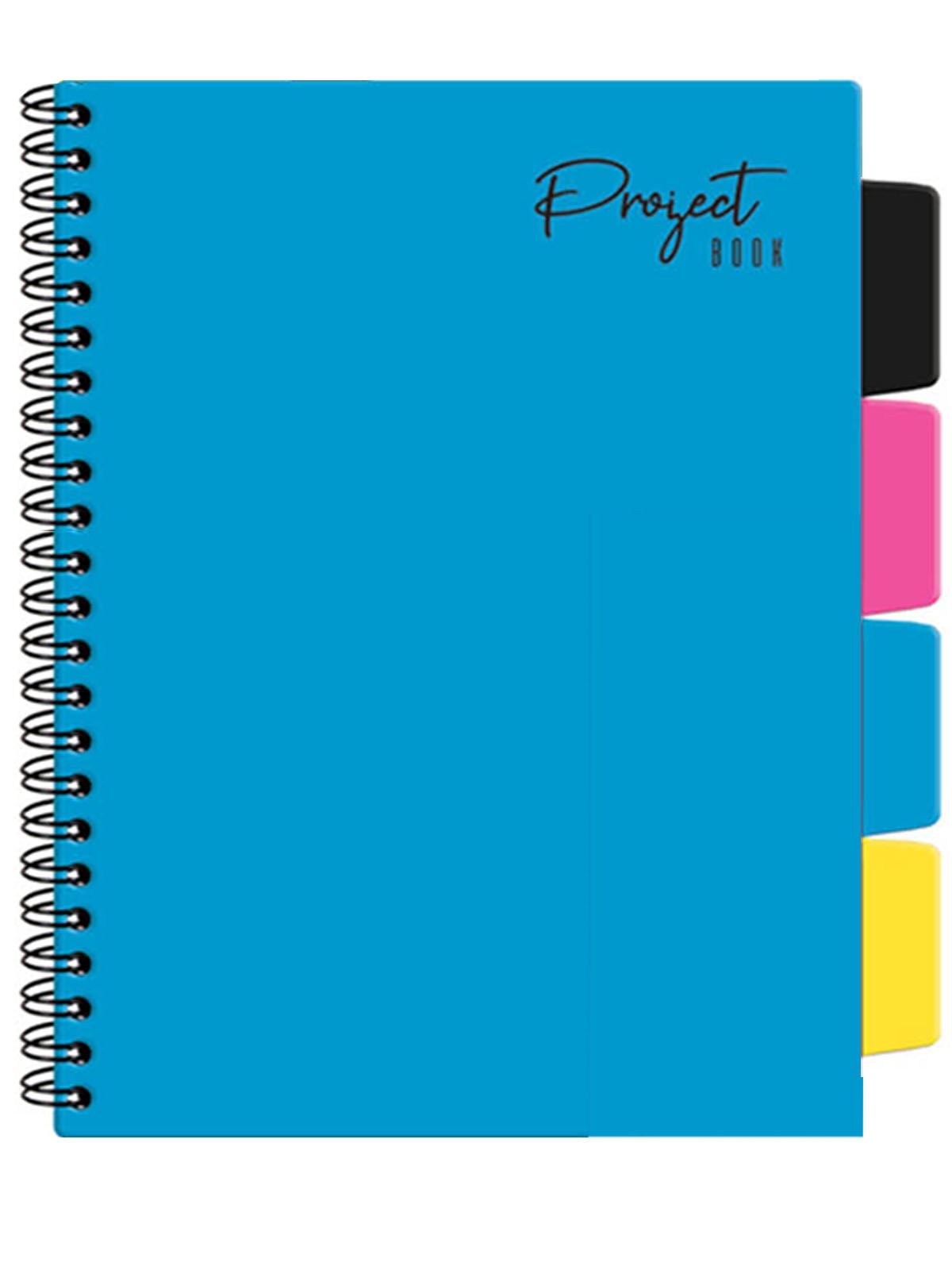 Project Notebook With Dividers Soft Cover Twin Wire Study Book Pink