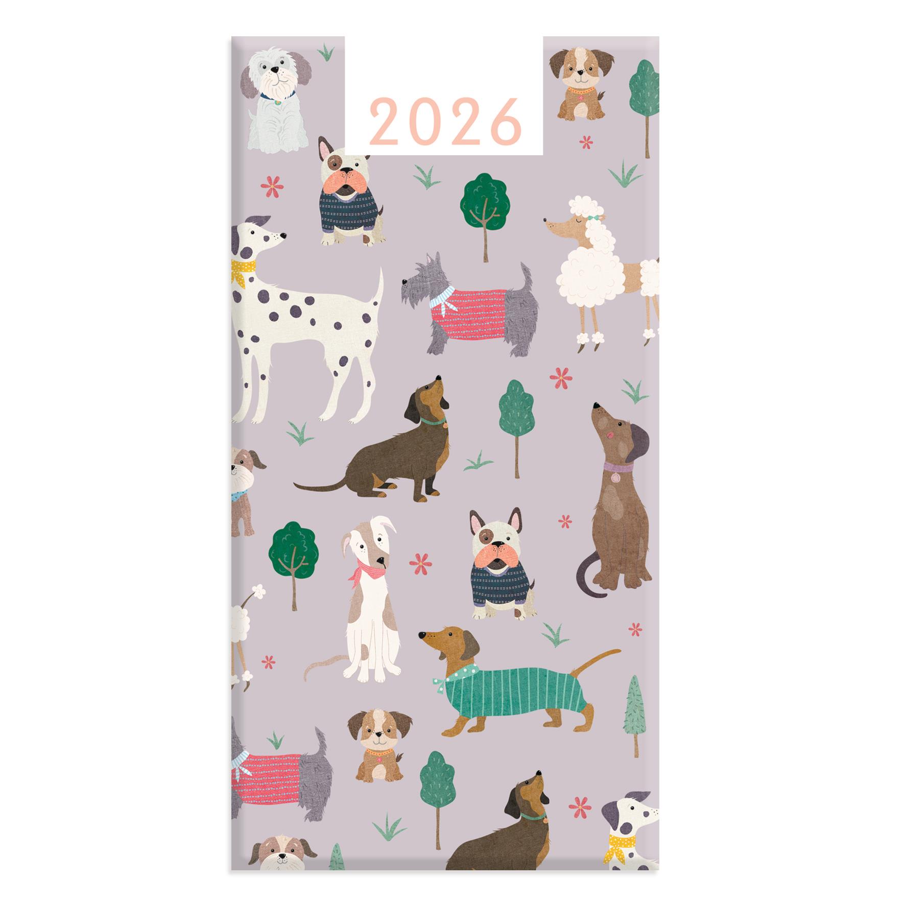2026 Diary Slim Week To View Cat Dog Hardback Pocket Weekly Planner Organiser - Picture 6 of 17