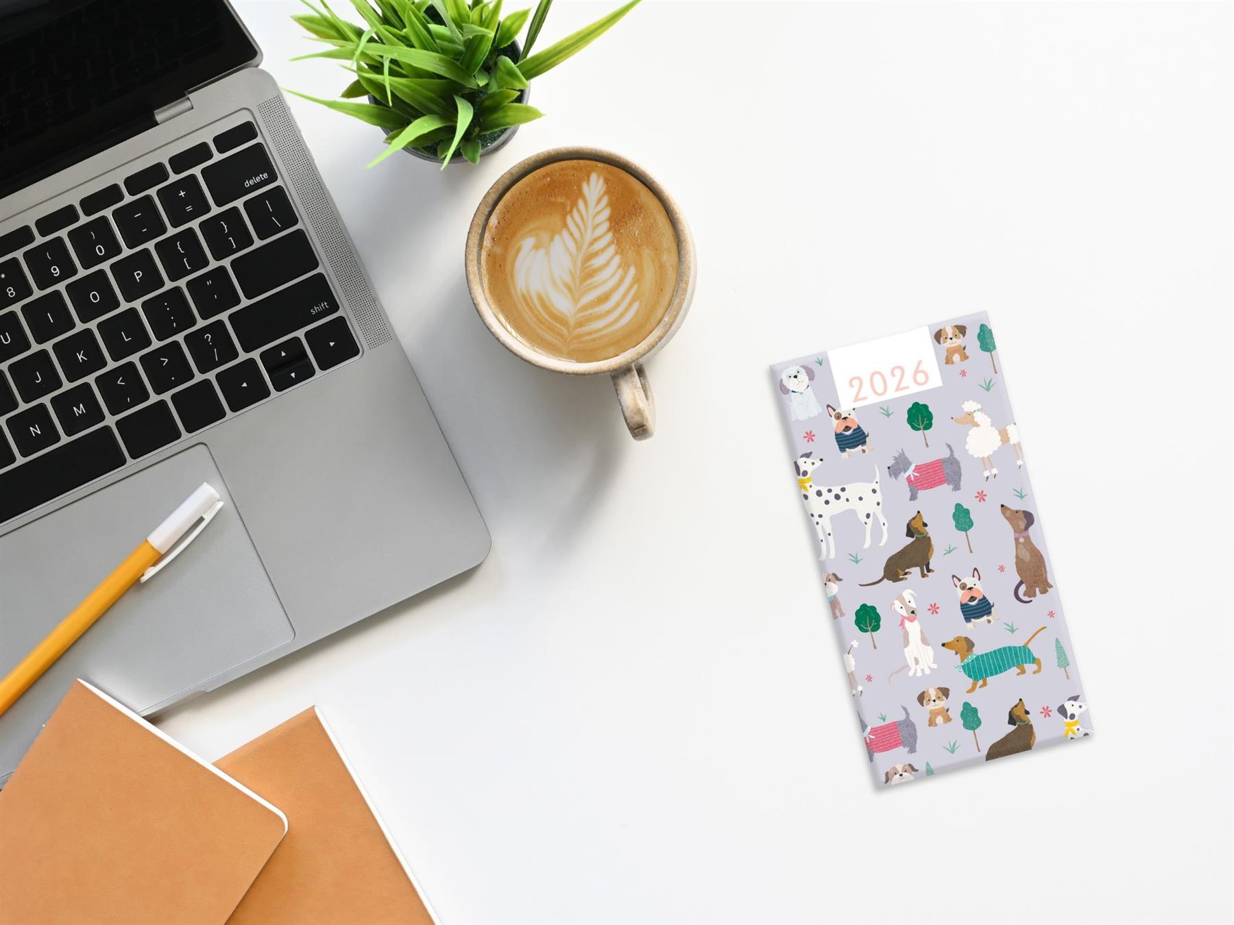 2026 Diary Slim Week To View Cat Dog Hardback Pocket Weekly Planner Organiser - Picture 7 of 17