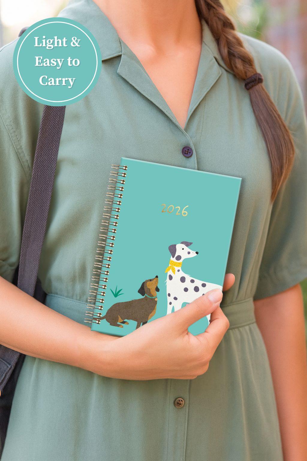 2026 Tagebuch A5 Woche zur Ansicht Hund spiralgebunden Hardcover Wochenplaner Organizer - Bild 3 von 9