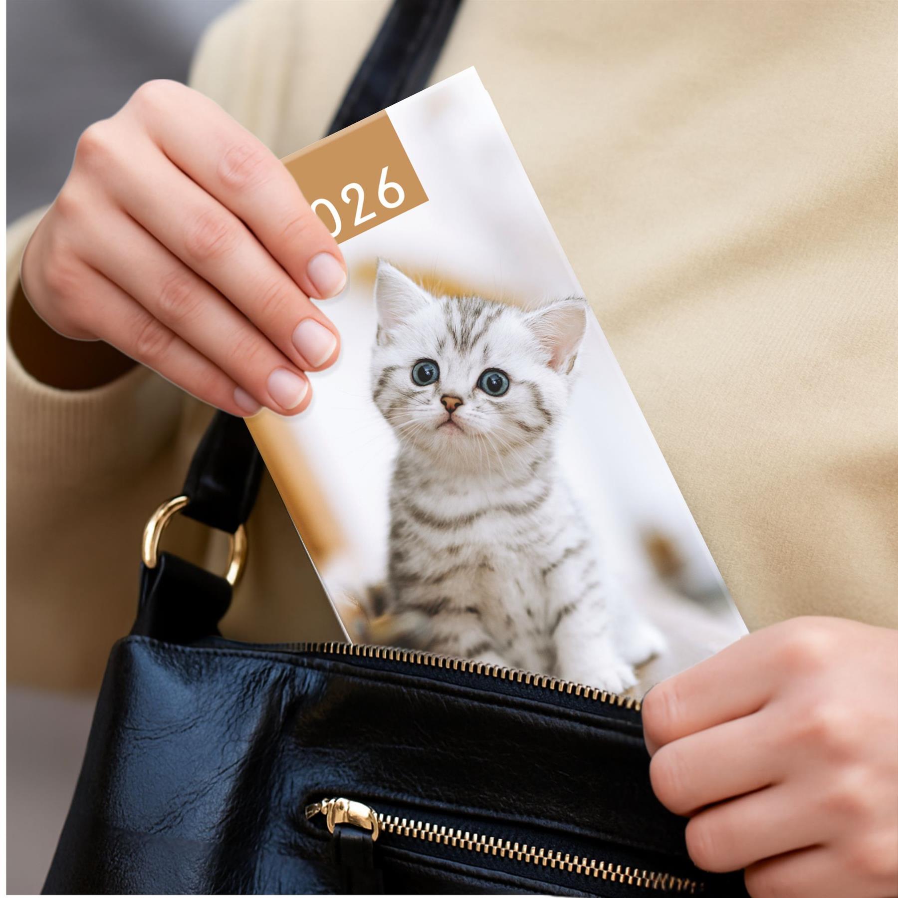 2026 Diary Slim Week To View Cat Dog Hardback Pocket Weekly Planner Organiser - Picture 13 of 17