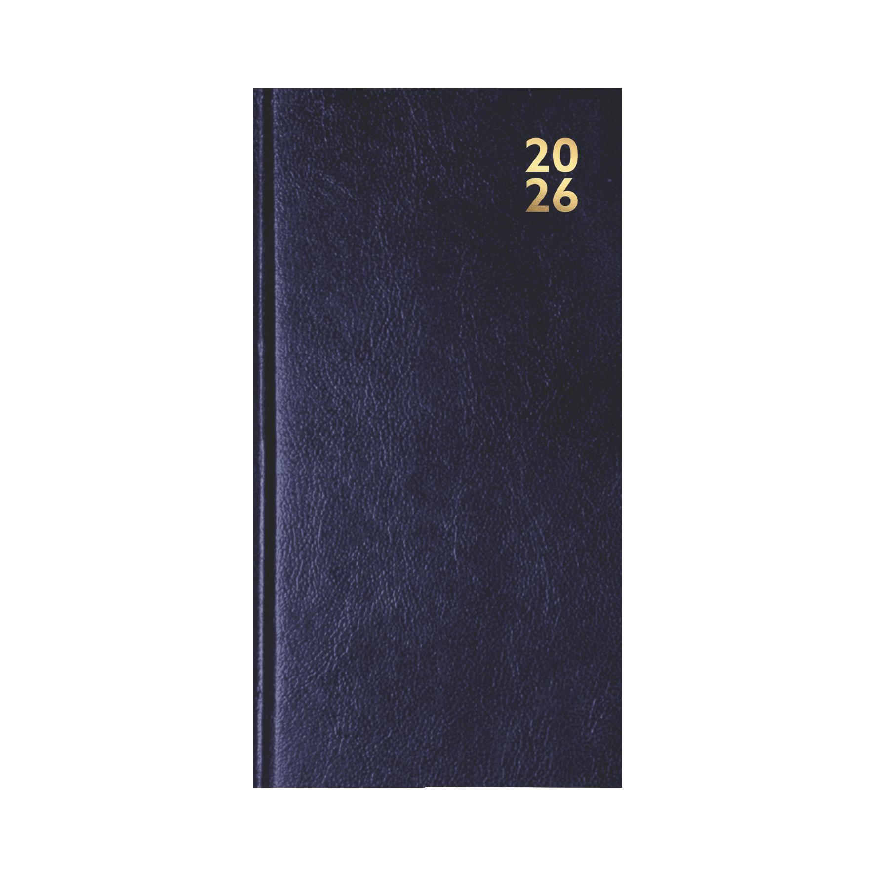 2026 Tagebuch Slim Pocket Woche zur Ansicht Hardcover Wochenorganizer schwarz blau rot - Bild 13 von 28