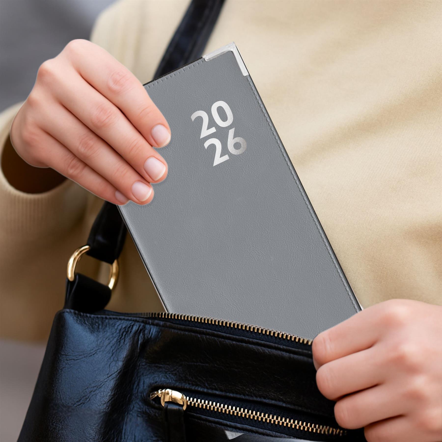 2026 Diary Premium Slimline Faux Leather Week to View Weekly Planner Organiser - Picture 13 of 22