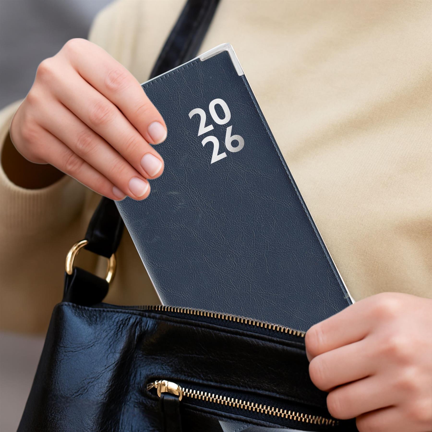 2026 Diary Premium Slimline Faux Leather Week to View Weekly Planner Organiser - Picture 19 of 22