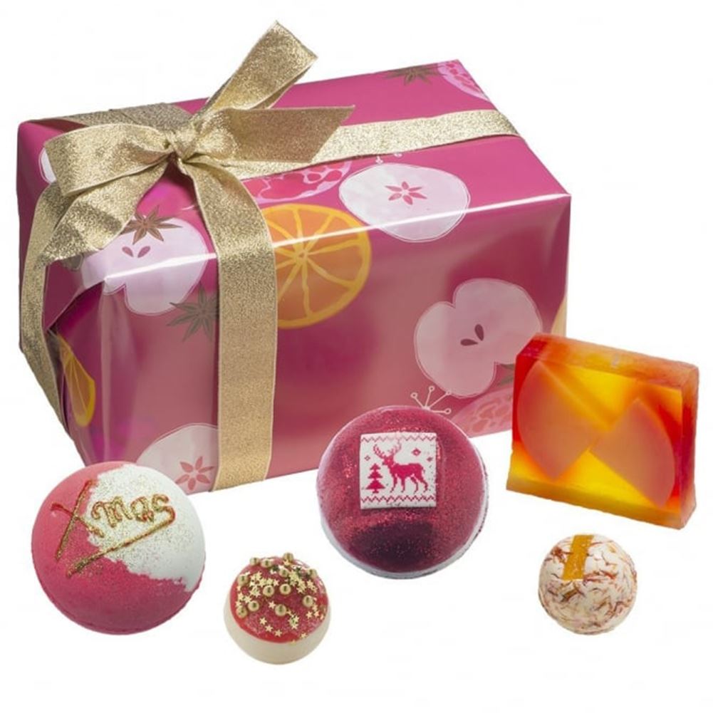 Bomb Cosmetics Wrapped Christmas Xmas Gift Pack Set Handmade Soap Bath