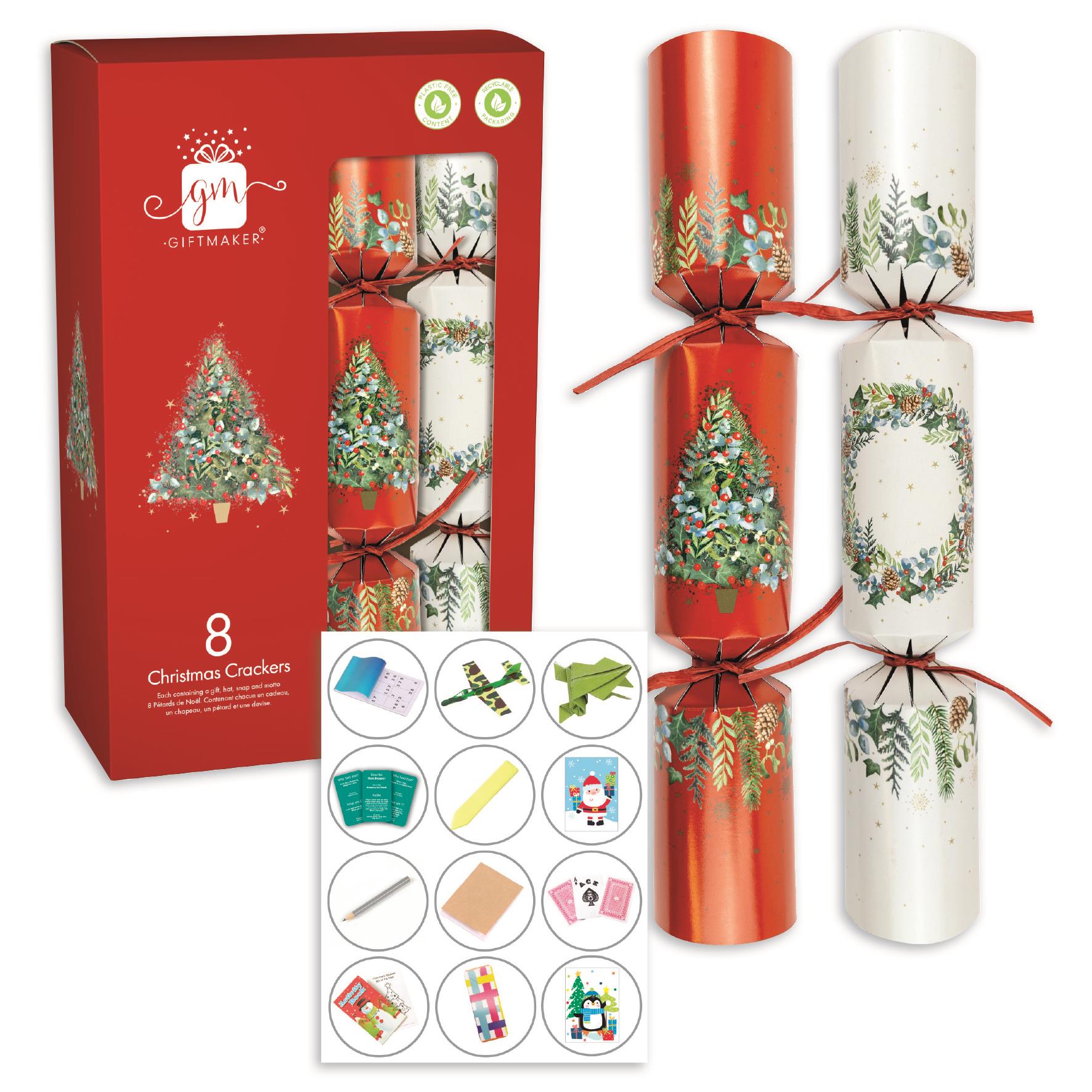 Family Christmas Crackers Pack 8 Giftmaker Novelty Festive Traditional Eco Xmas - Picture 21 of 27