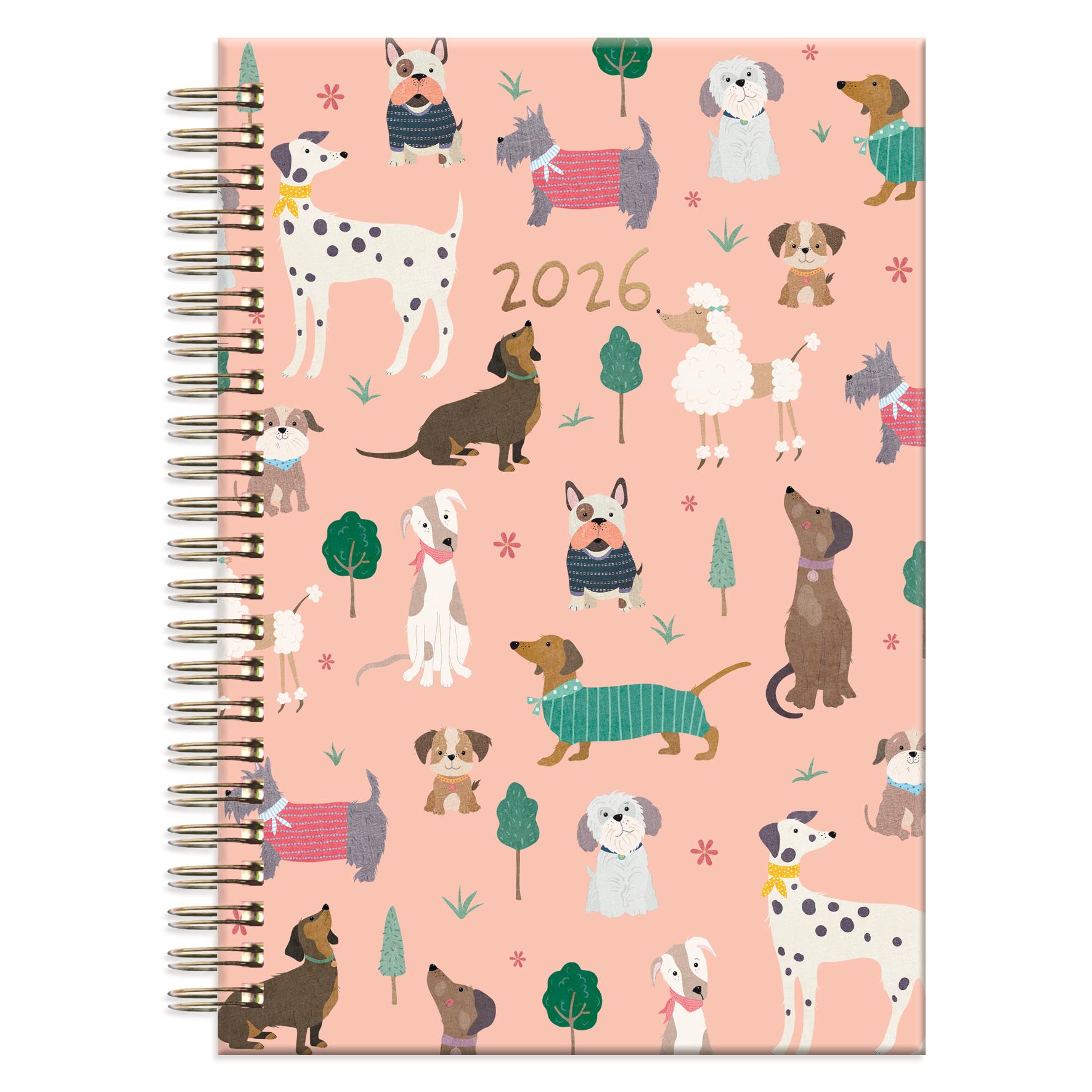 2026 Tagebuch A5 Woche zur Ansicht Hund spiralgebunden Hardcover Wochenplaner Organizer - Bild 6 von 9