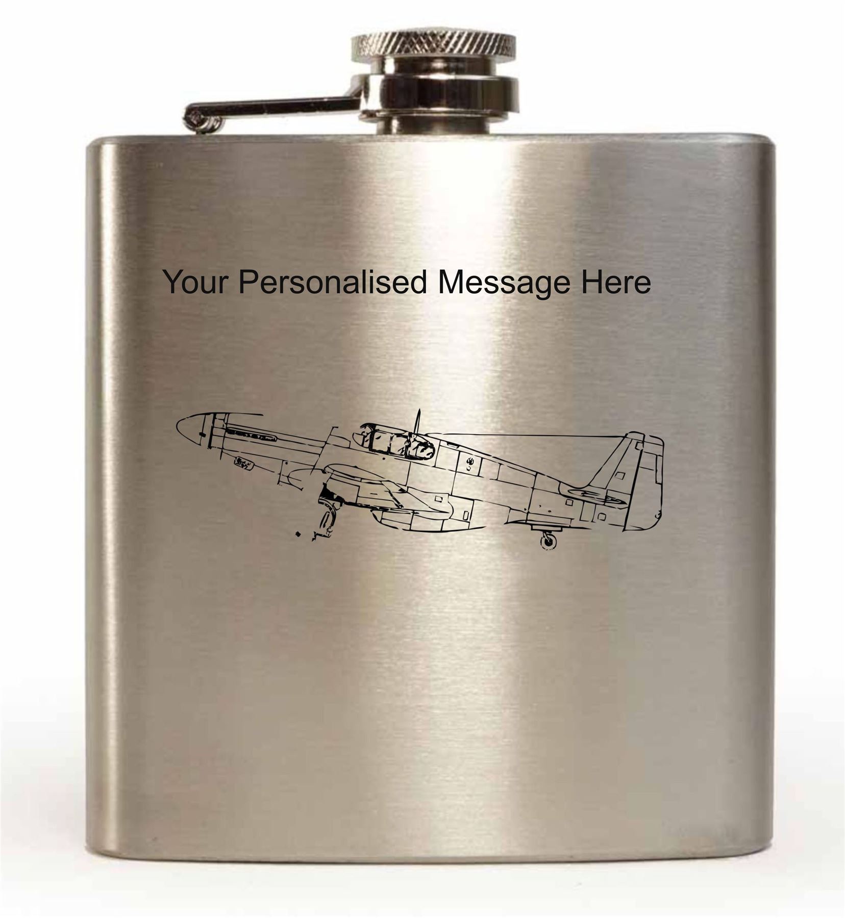 Gift Box and Funnel Included Laser Engraved 6oz Stainless Steel Hip Flask With Irish Shamrock Design
