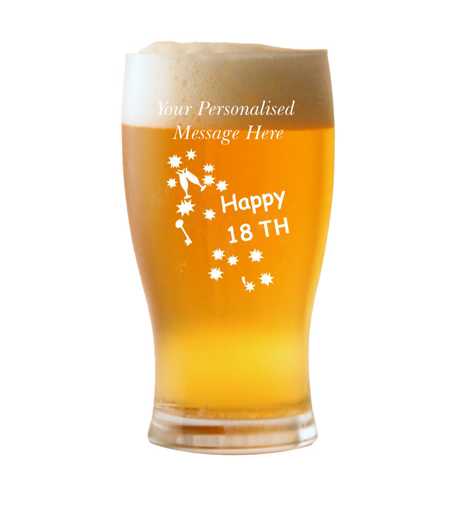 18th birthday legal drinks glass drinking present gift beer lager pint boxed