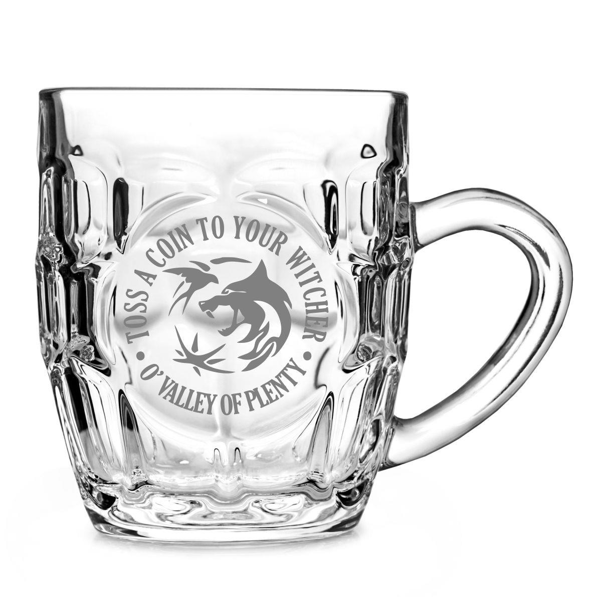 Glass Pint Tankard With Witcher Inspired Design