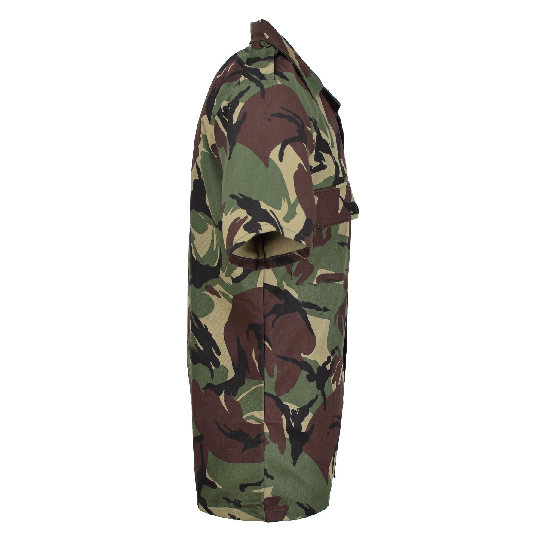 Original Botswanisches Armee Hemd Kurzarm Atmungsaktiv Leicht Woodland Tarn Thumbnail 1
