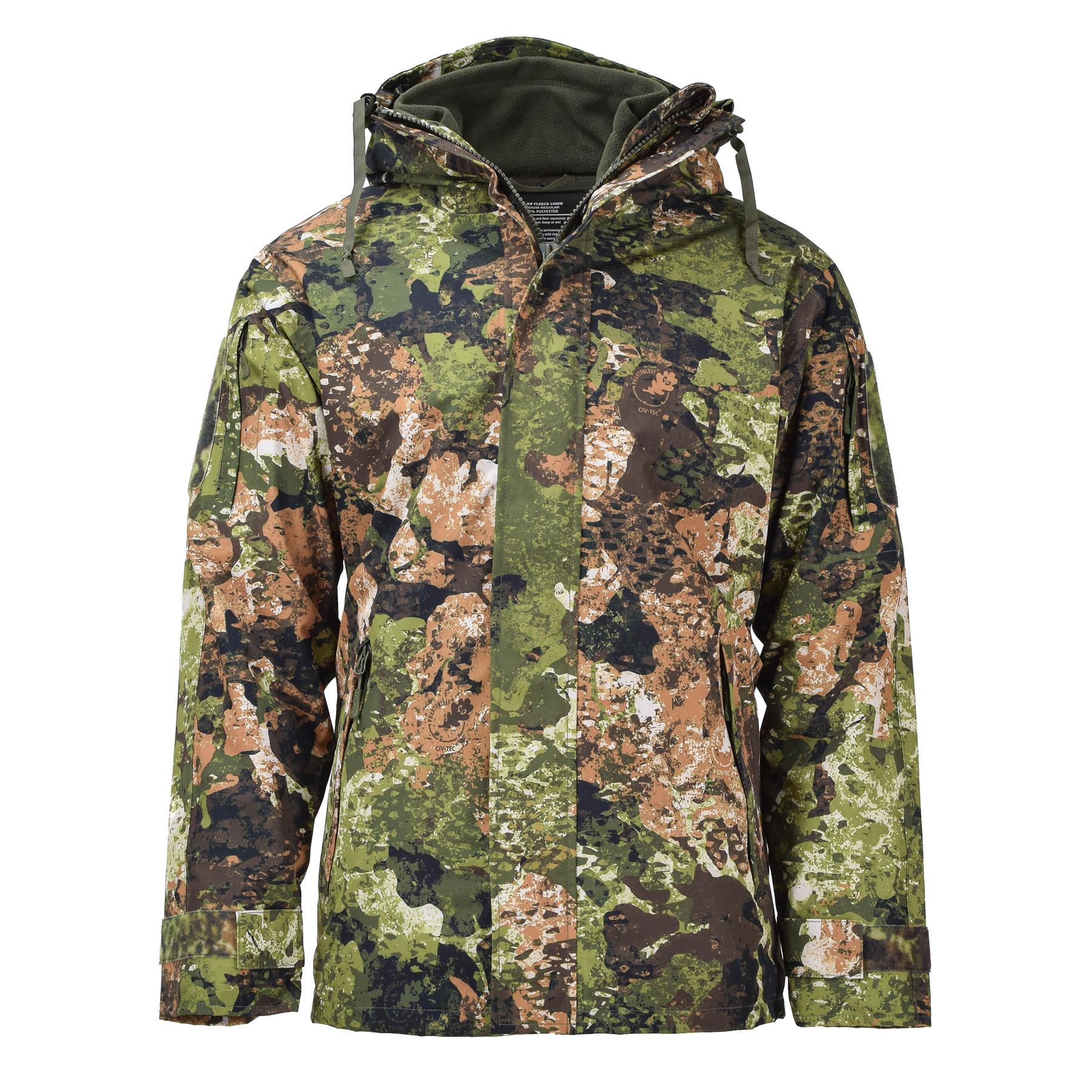 MIL-TEC army rain wet weather jacket Gen II WASP Camouflage waterproof hooded - Picture 14 of 19