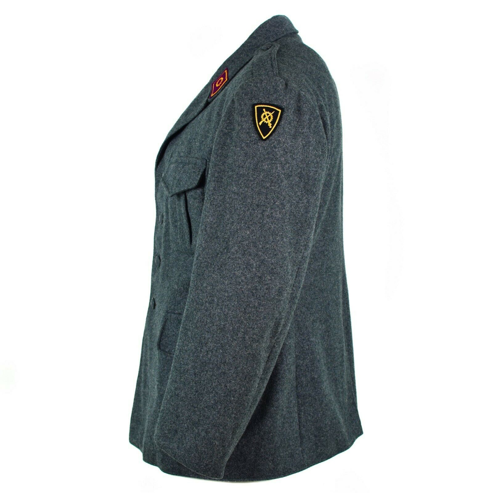 Genuine Schweizer Armee Wolljacke Militär Uniform Surplus Grau Thumbnail 1