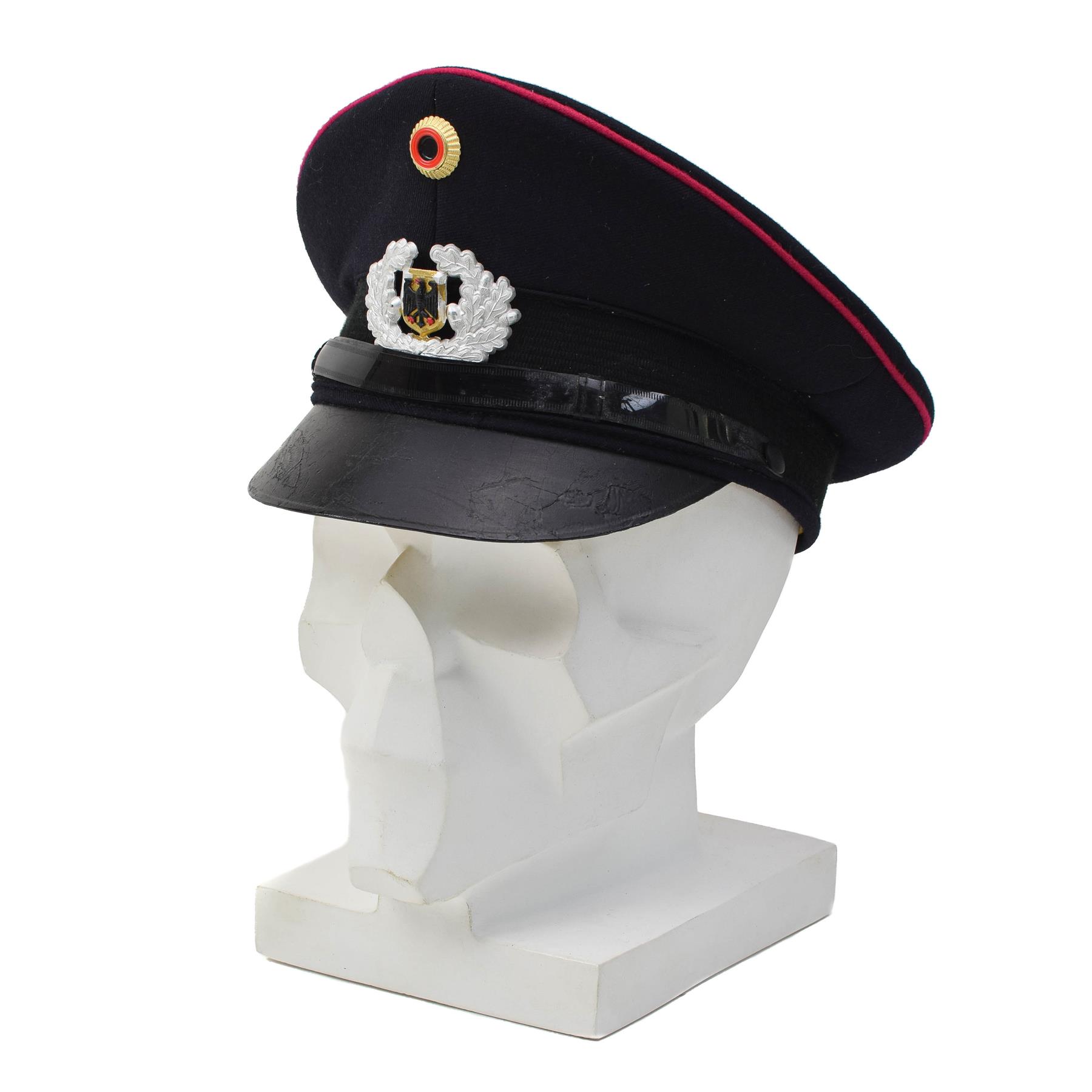 Original Feuerwehr Schirmmütze Mit Kokarde BGS Abzeichen Klassisch Blau Thumbnail 2