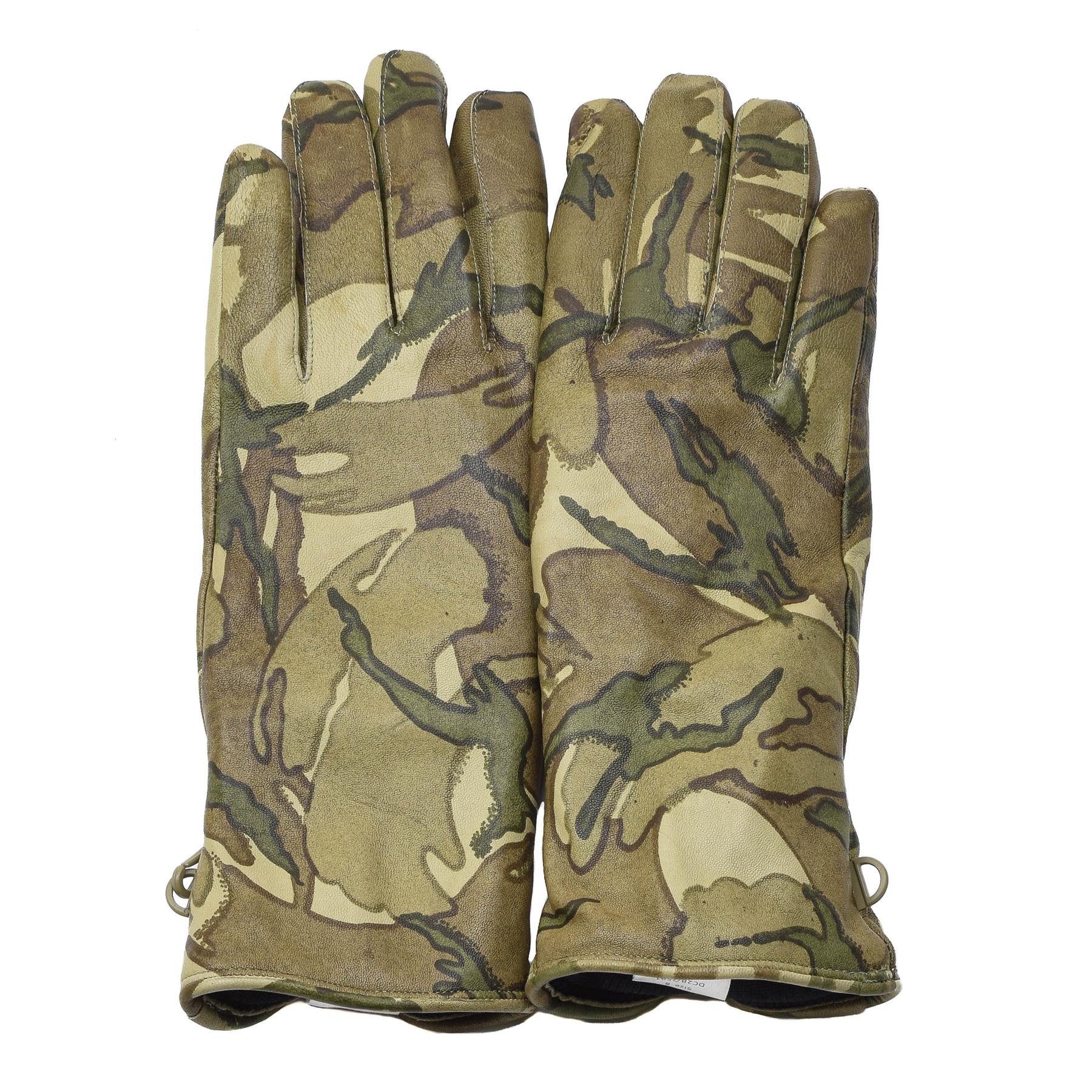 Original Britische Armee MK II Kampfhandschuhe Leder Warmfutter MTP Tarnung Thumbnail 2