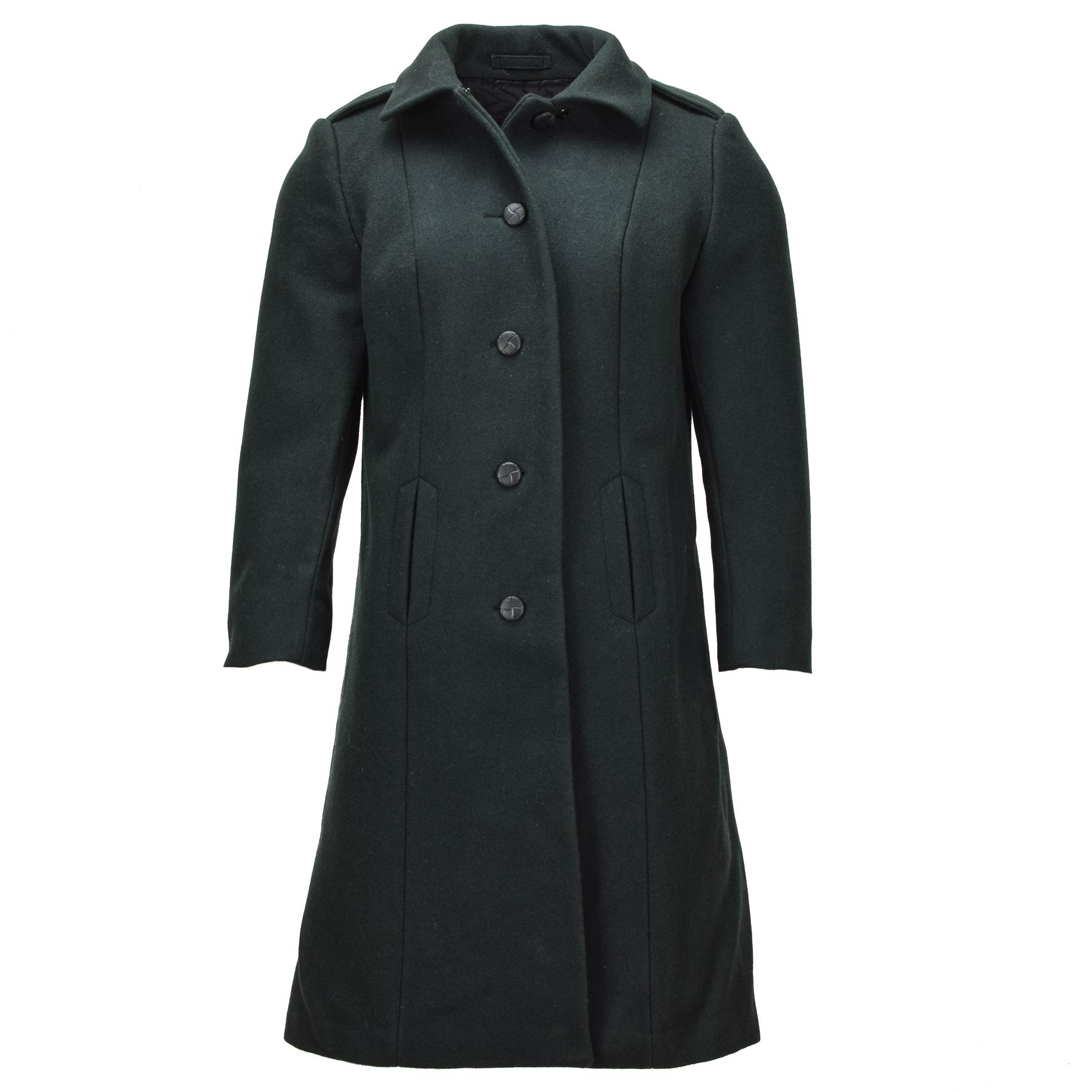 siki様 Original Canadian Army Women's Wool Overcoat Military Surplus Dark