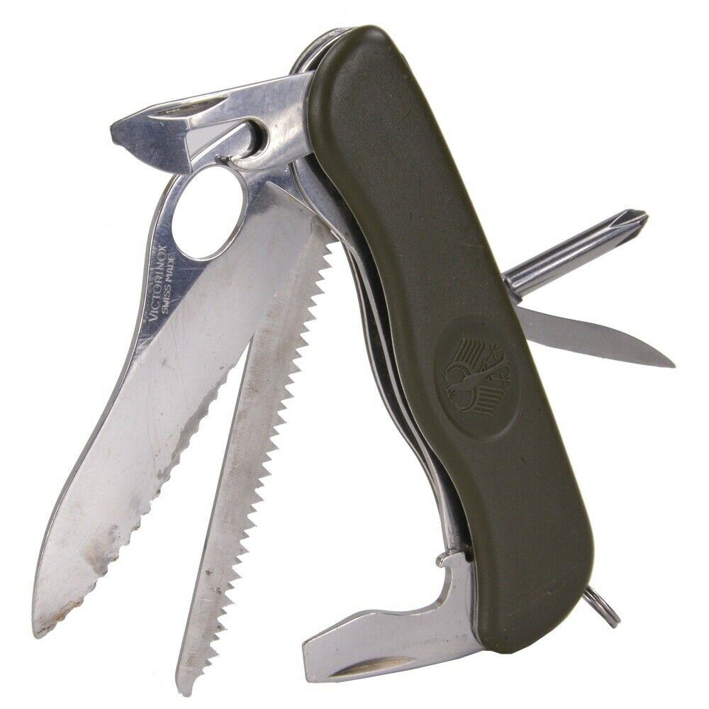 Original Bundeswehr Victorinox Taschenmesser Multitool Wellenschliff Oliv