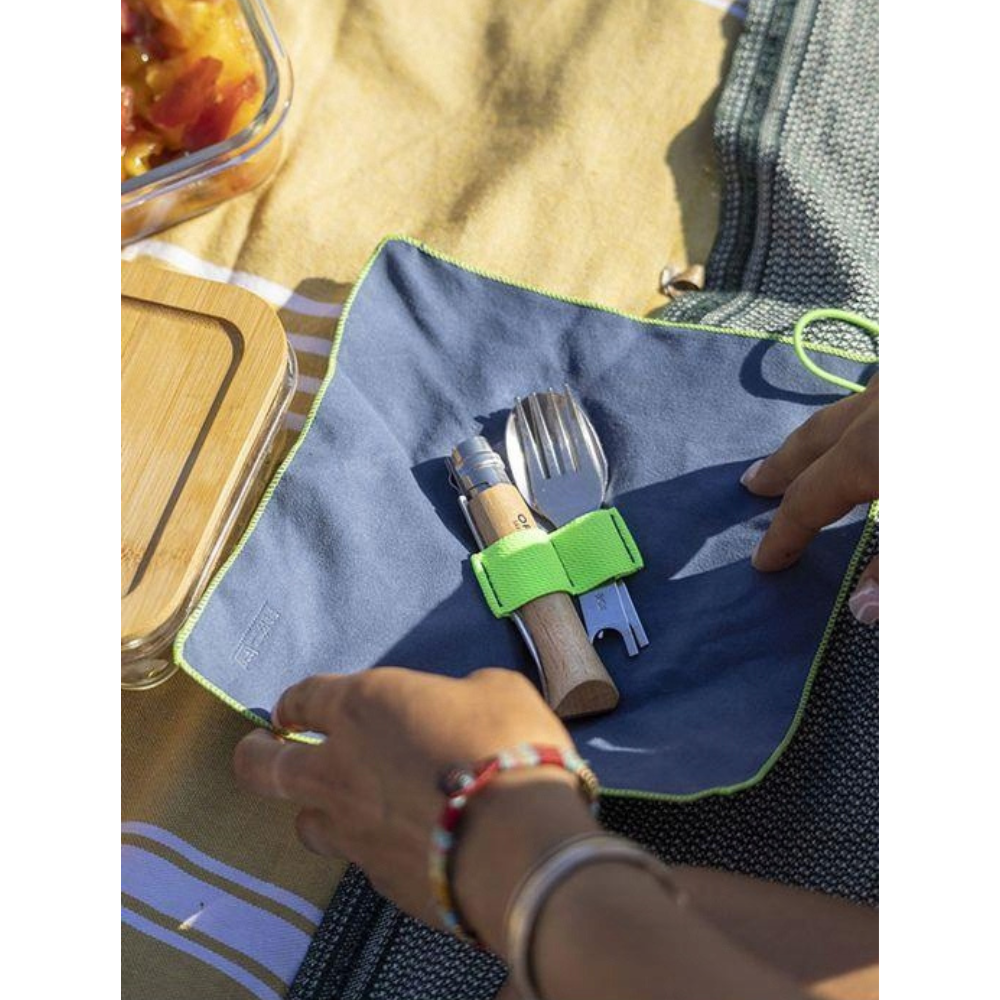 Opinel Picnic+ N°08 Besteckset Klappmesser Löffel Gabel Camping Buche Thumbnail 1