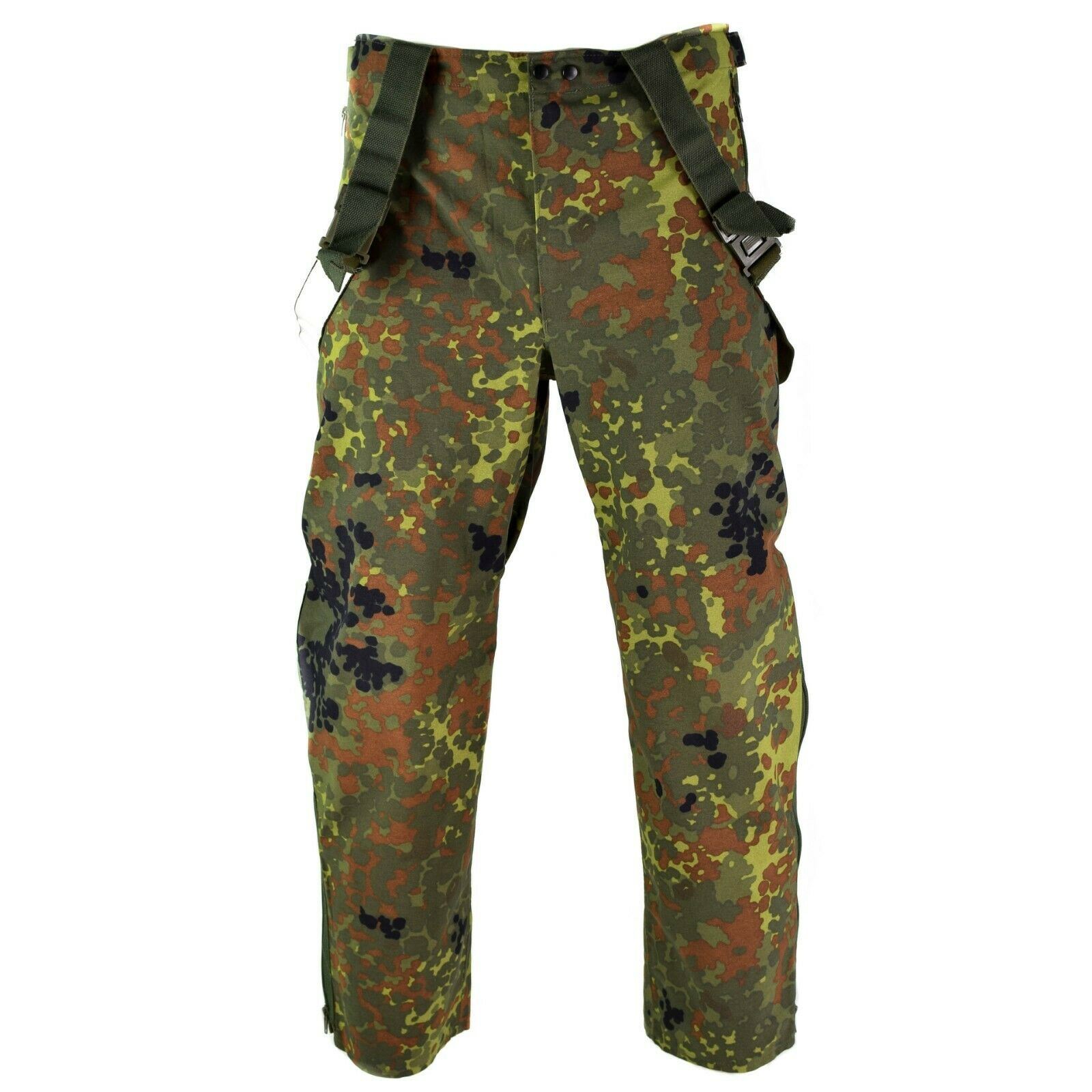 Original Bundeswehr Latzhose Gore-Tex Flecktarn Wasserdicht Atmungsaktiv Thumbnail 1