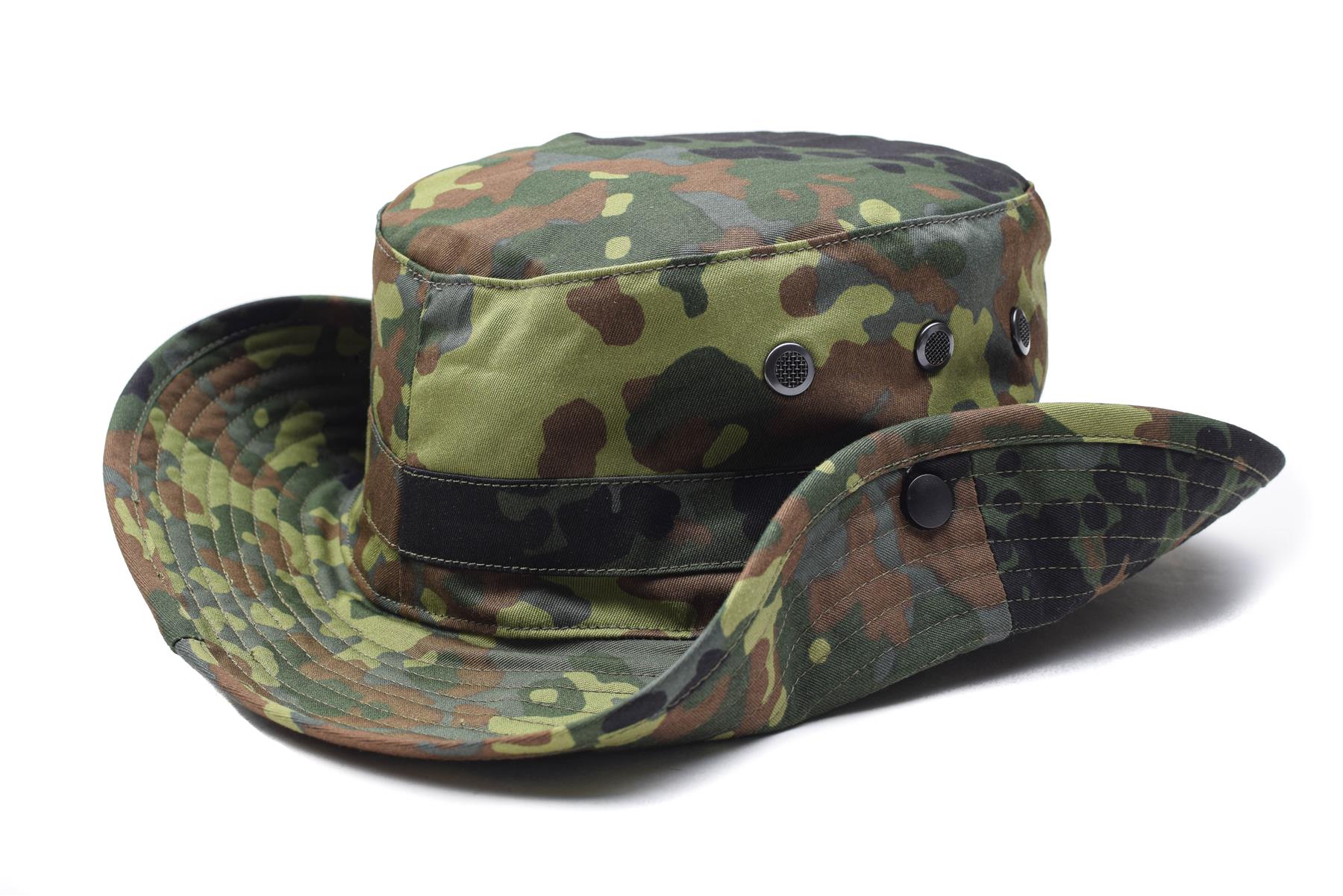 Chapeau Boonie Militaire Allemand Flecktarn - 100% Coton Ripstop, Marque MFH, Neuf Avec étiquettes