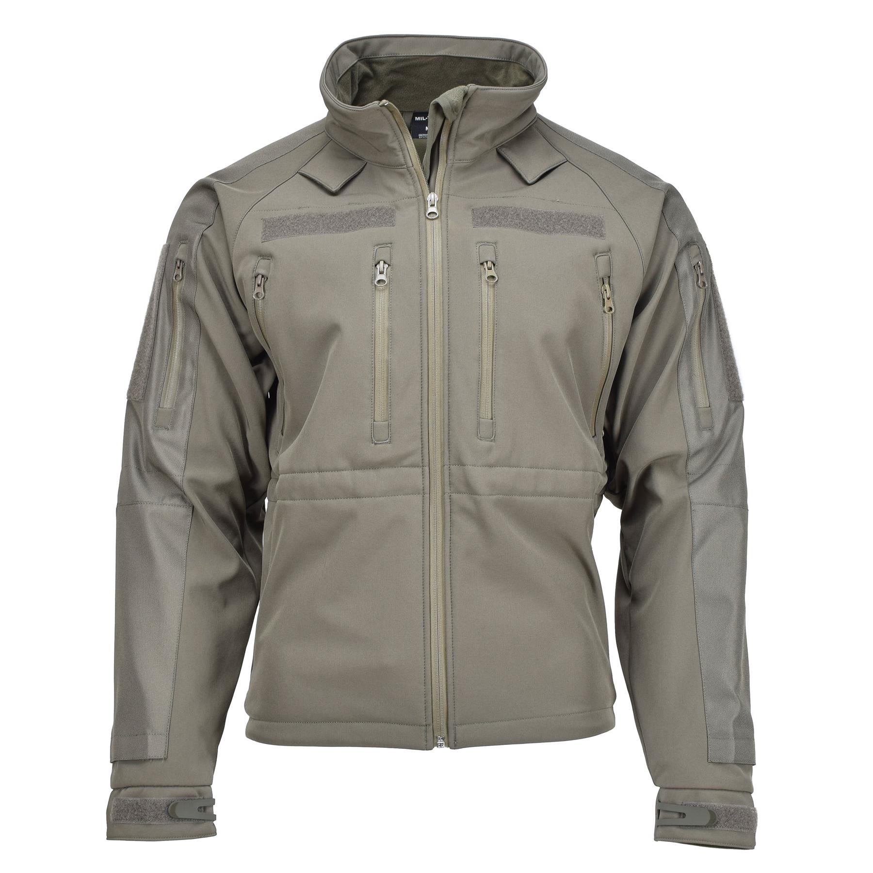 Mil-Tec Veste Softshell Tactique Militaire Imperméable Coupe-Vent Olive Chaude