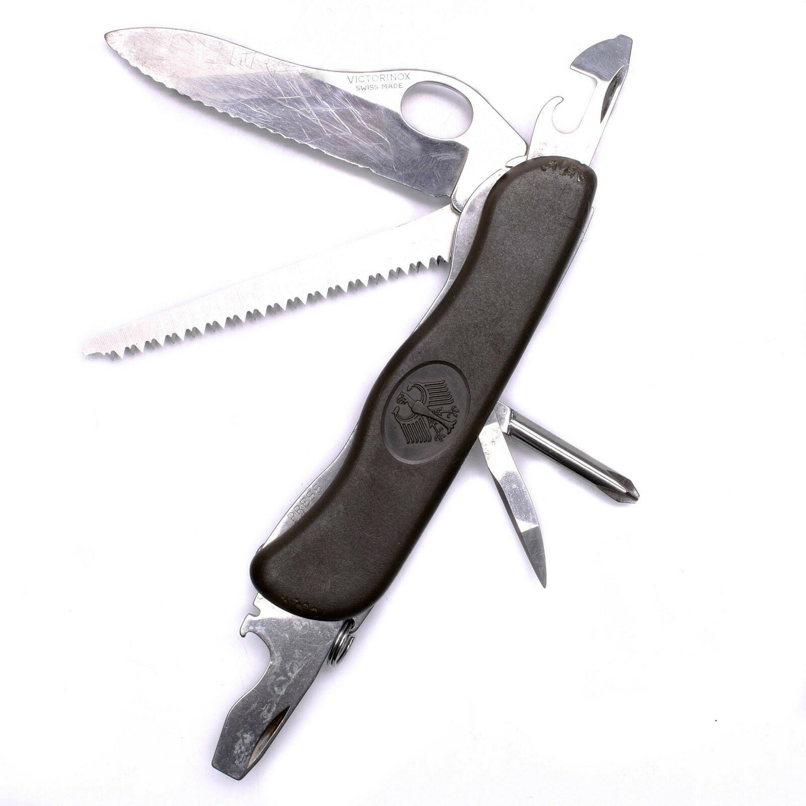 Original Bundeswehr Victorinox Taschenmesser Multitool Wellenschliff Oliv Thumbnail 1