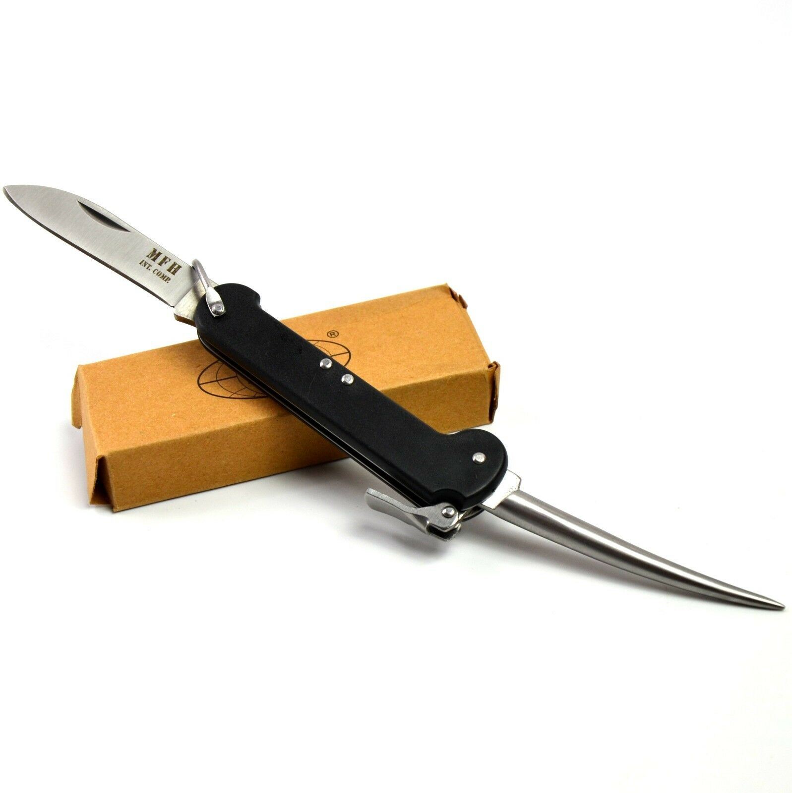 Original Bundeswehr Marinemesser Bordmesser Seglermesser Marlinspike Schwartz