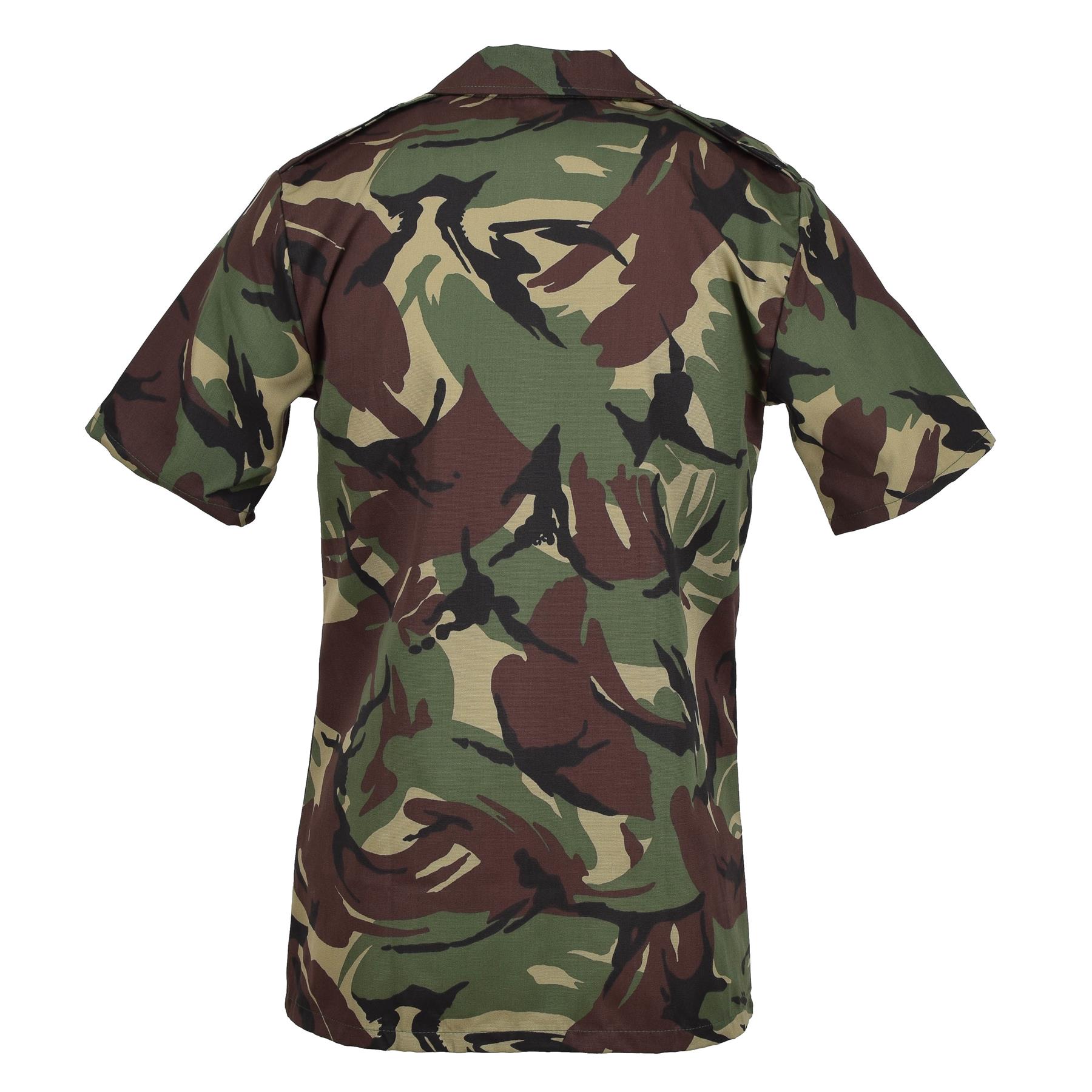 Original Botswanisches Armee Hemd Kurzarm Atmungsaktiv Leicht Woodland Tarn Thumbnail 2