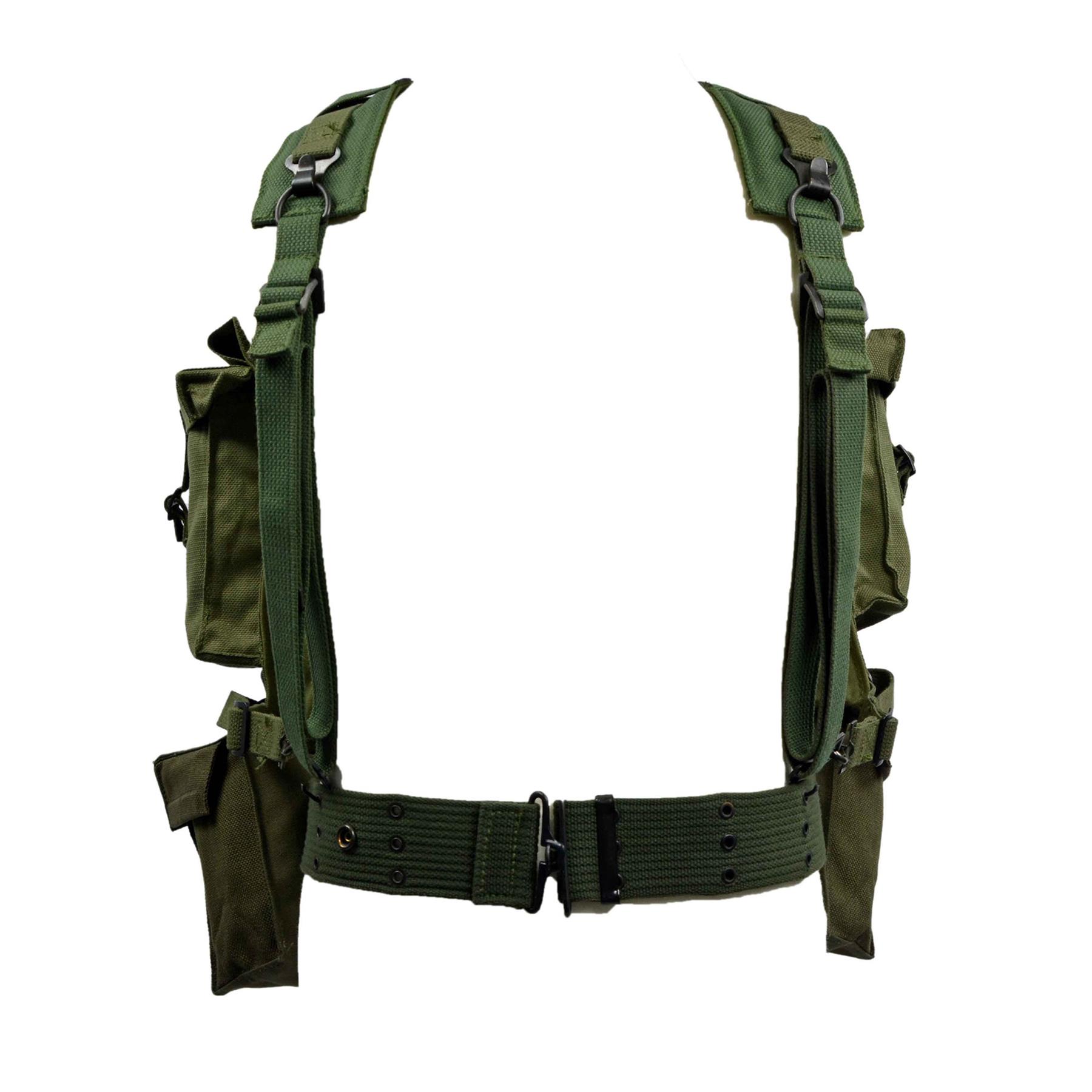 Original Niederländische Armee M58 Webbing Rucksack Set Feldsystem Olive Thumbnail 1