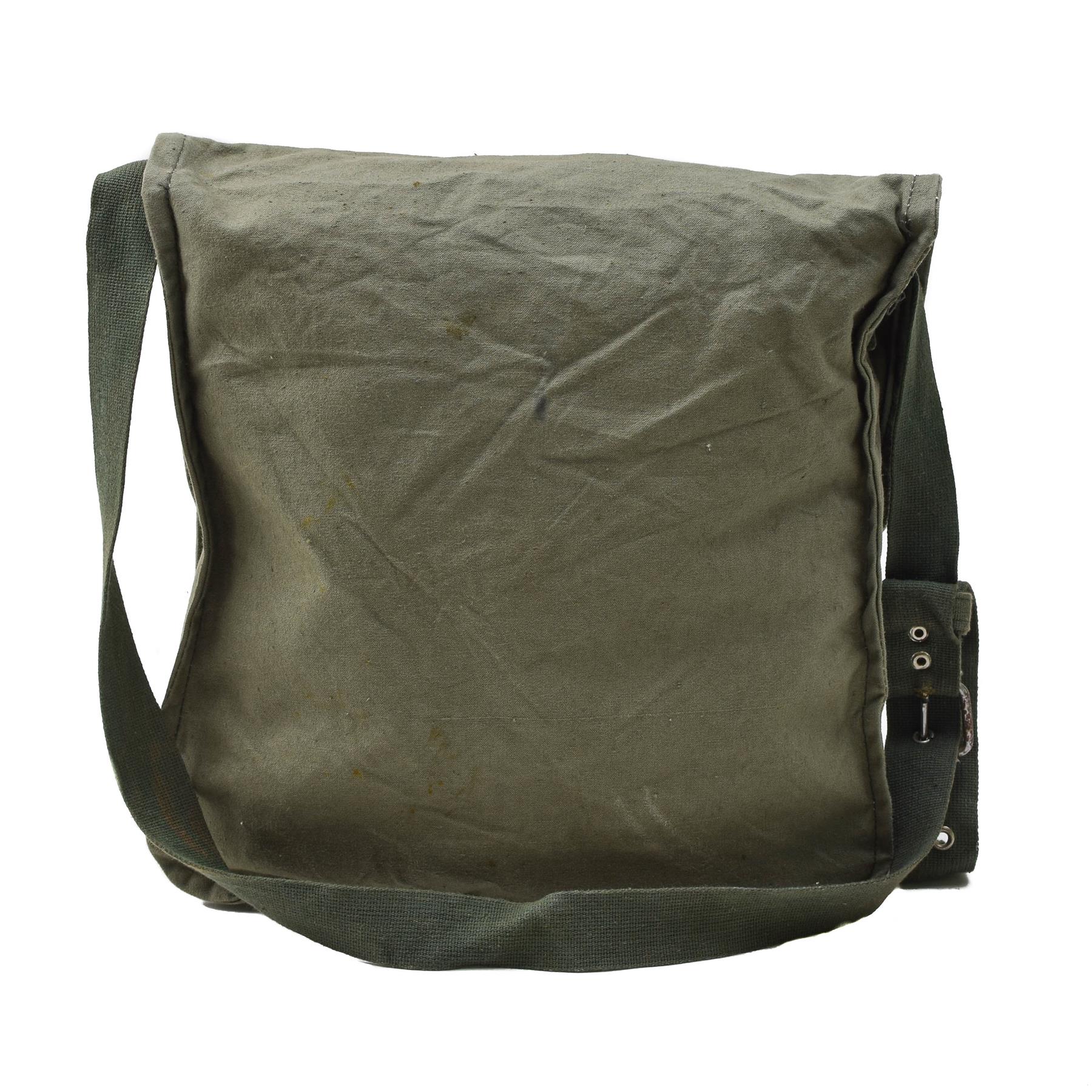 Originale Bulgarische Armee Schultertasche Canvas Militärsurplus Oliv Thumbnail 3
