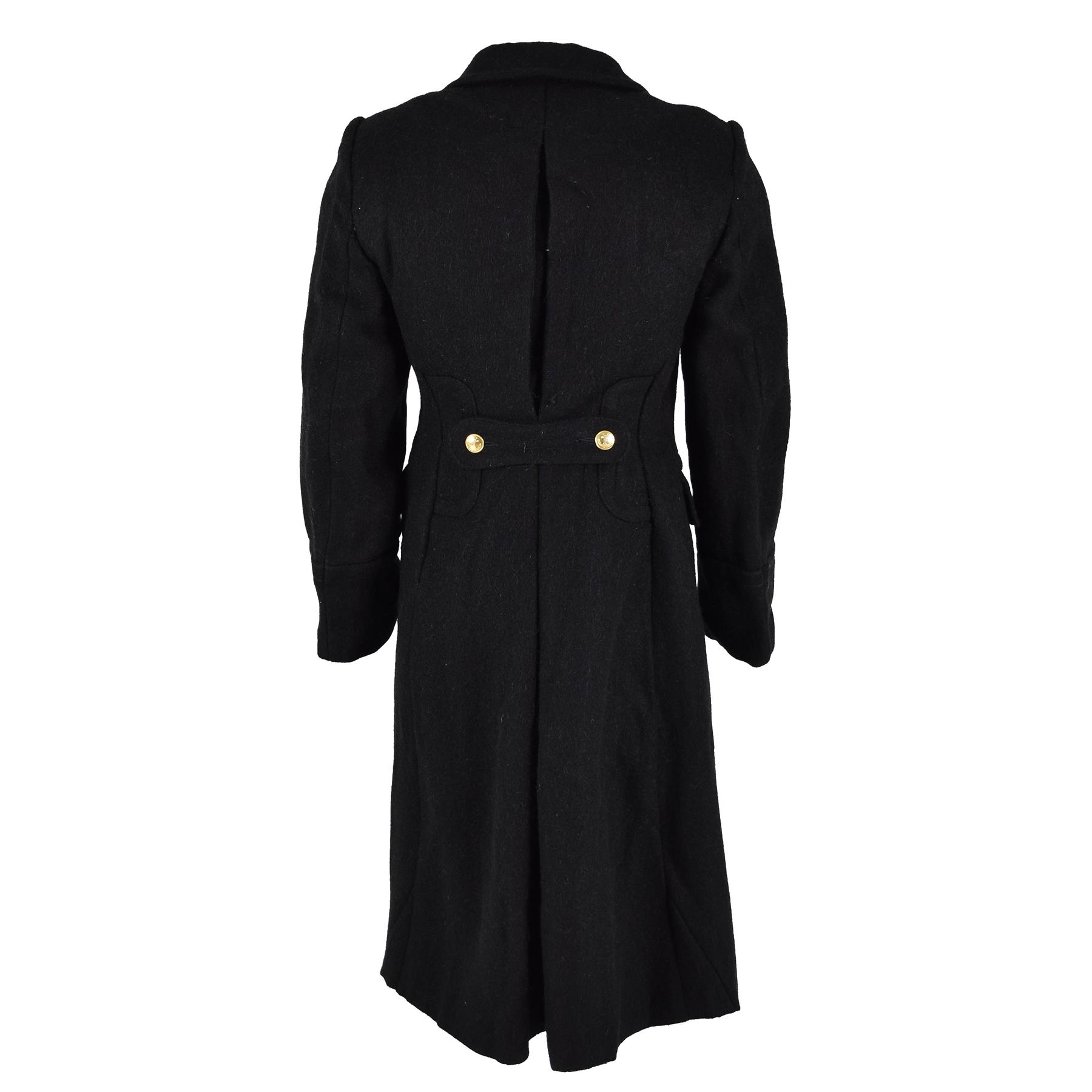 Original Soviet Russian army Wool Overcoat Black long officer Navy