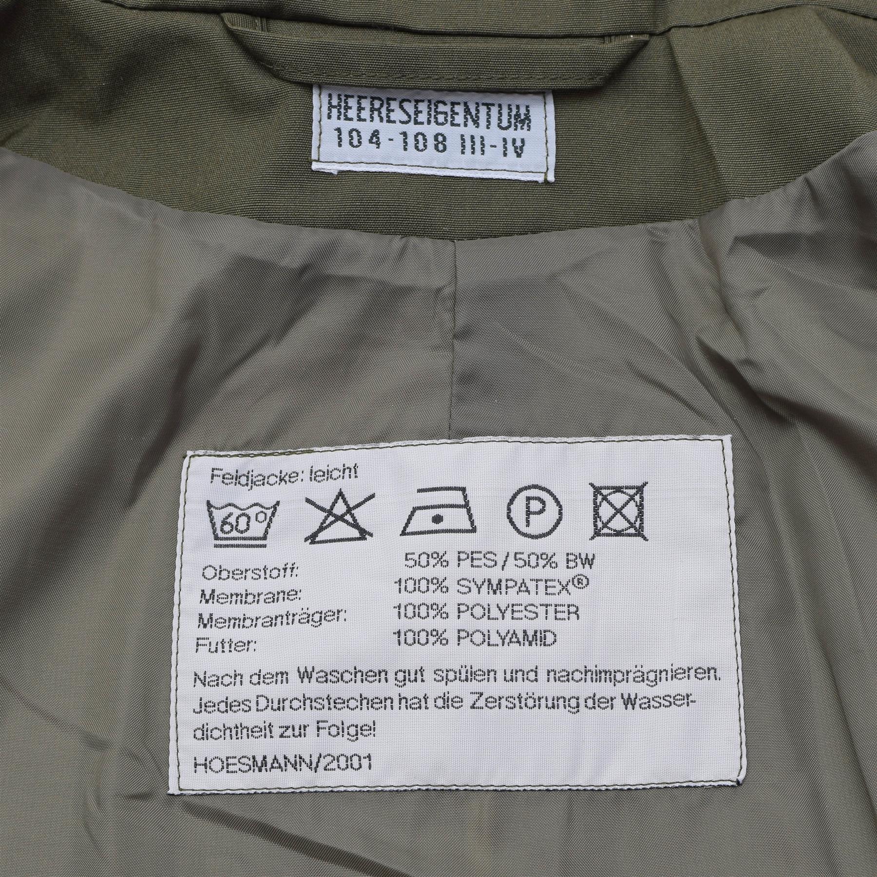 Original Austrian Military M65 Combat Jacket Waterproof Sympatex