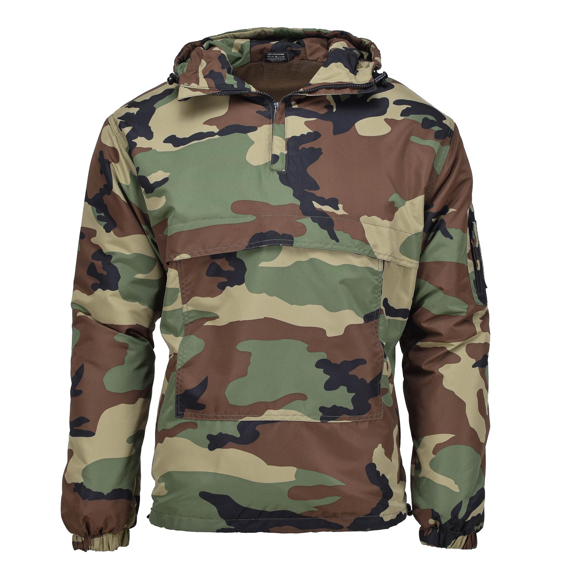 MIL-TEC Anorak combat jacket winter woodland camouflage windproof