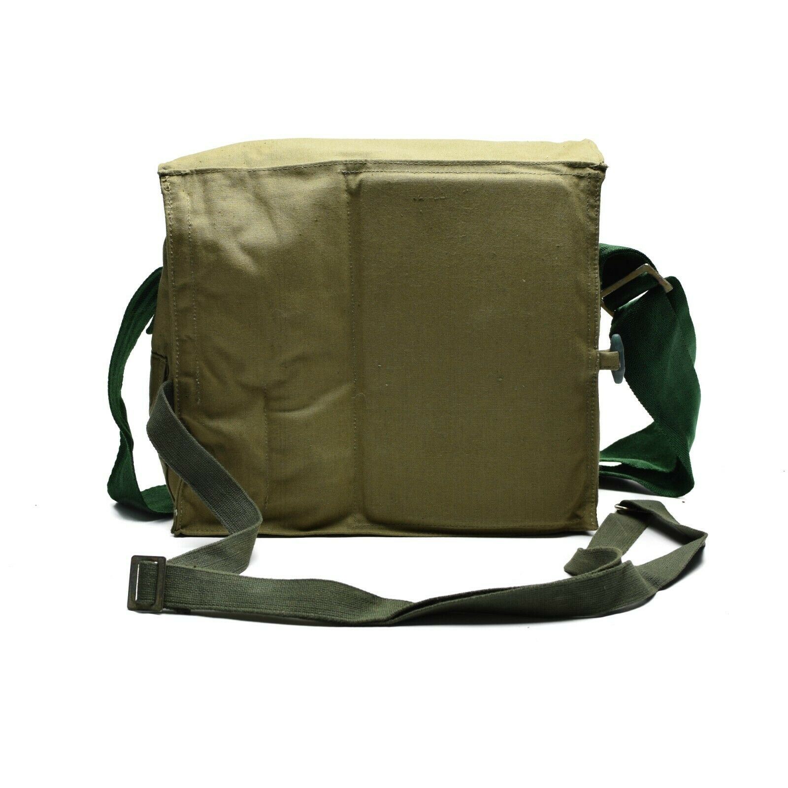 Original Bulgarische Armee Canvas Schultertasche Haversack Militär Khaki Thumbnail 2