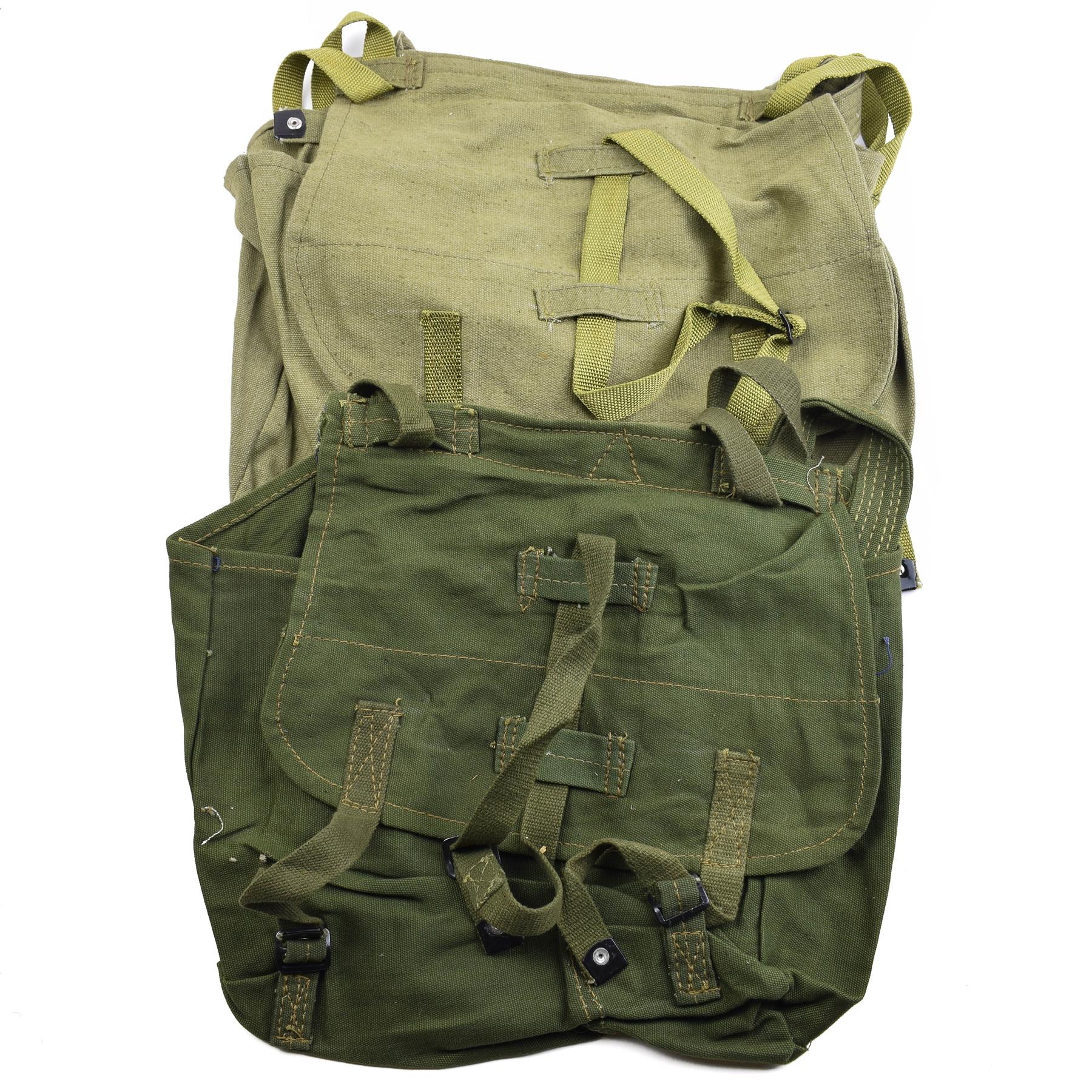 mil様 Genuine Romanian army bread bag military surplus Olive canvas