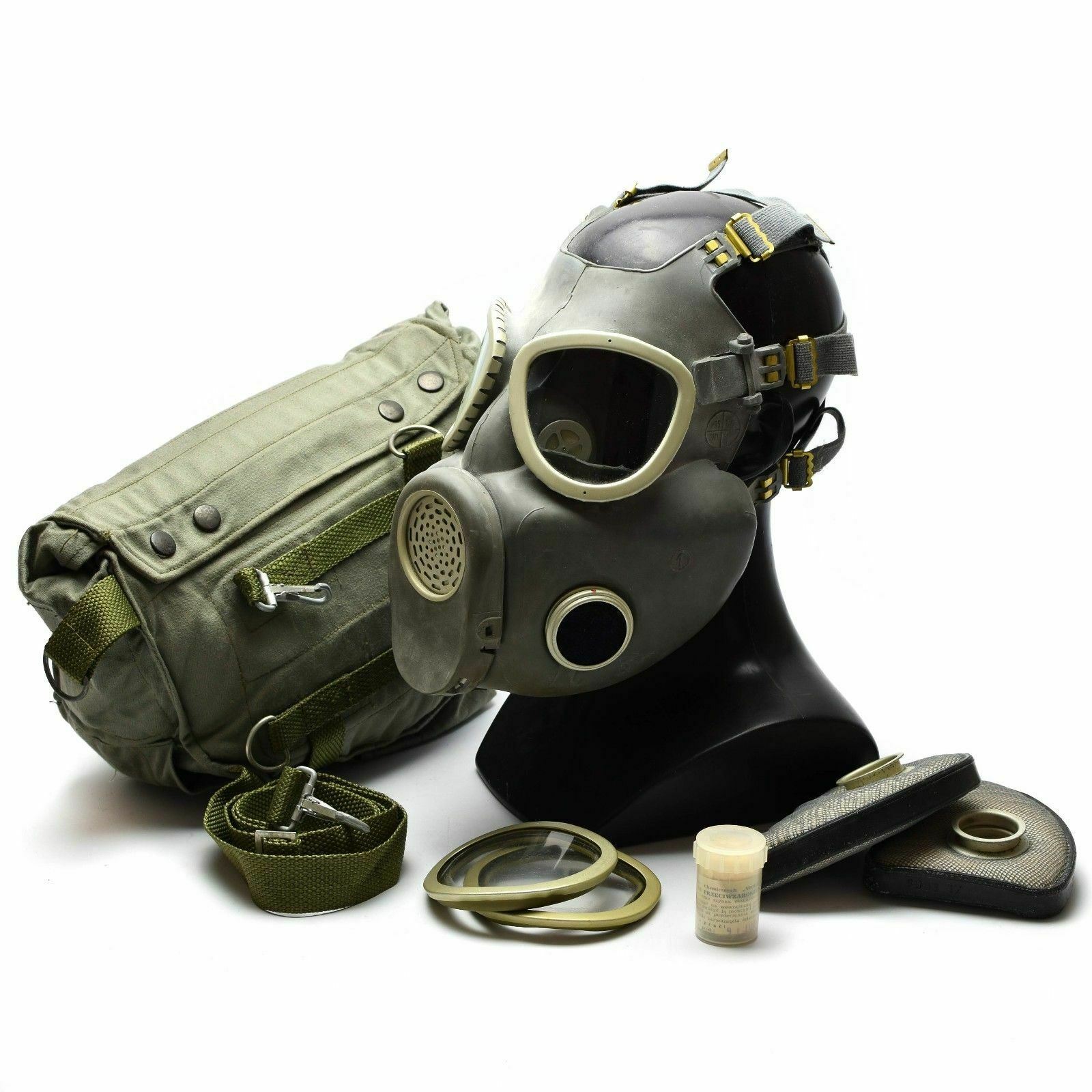 Polish Military Gas Mask MP-4 Genuine respiratory chemical Grey Olive OD NEW - Picture 13 of 15
