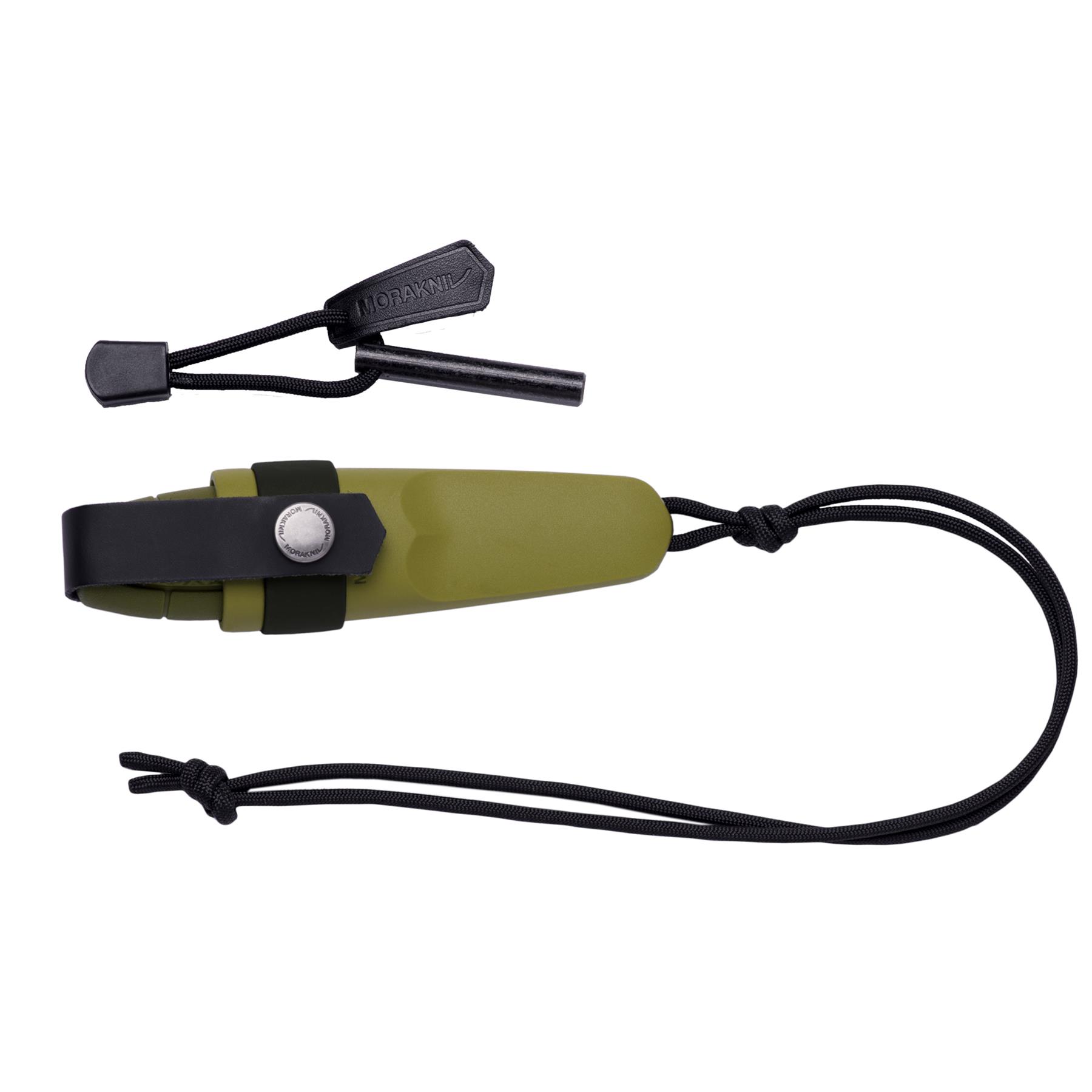 Morakniv Eldris Fire Kit Feststehendes Messer Edelstahl Feuerstarter Grün Thumbnail 3