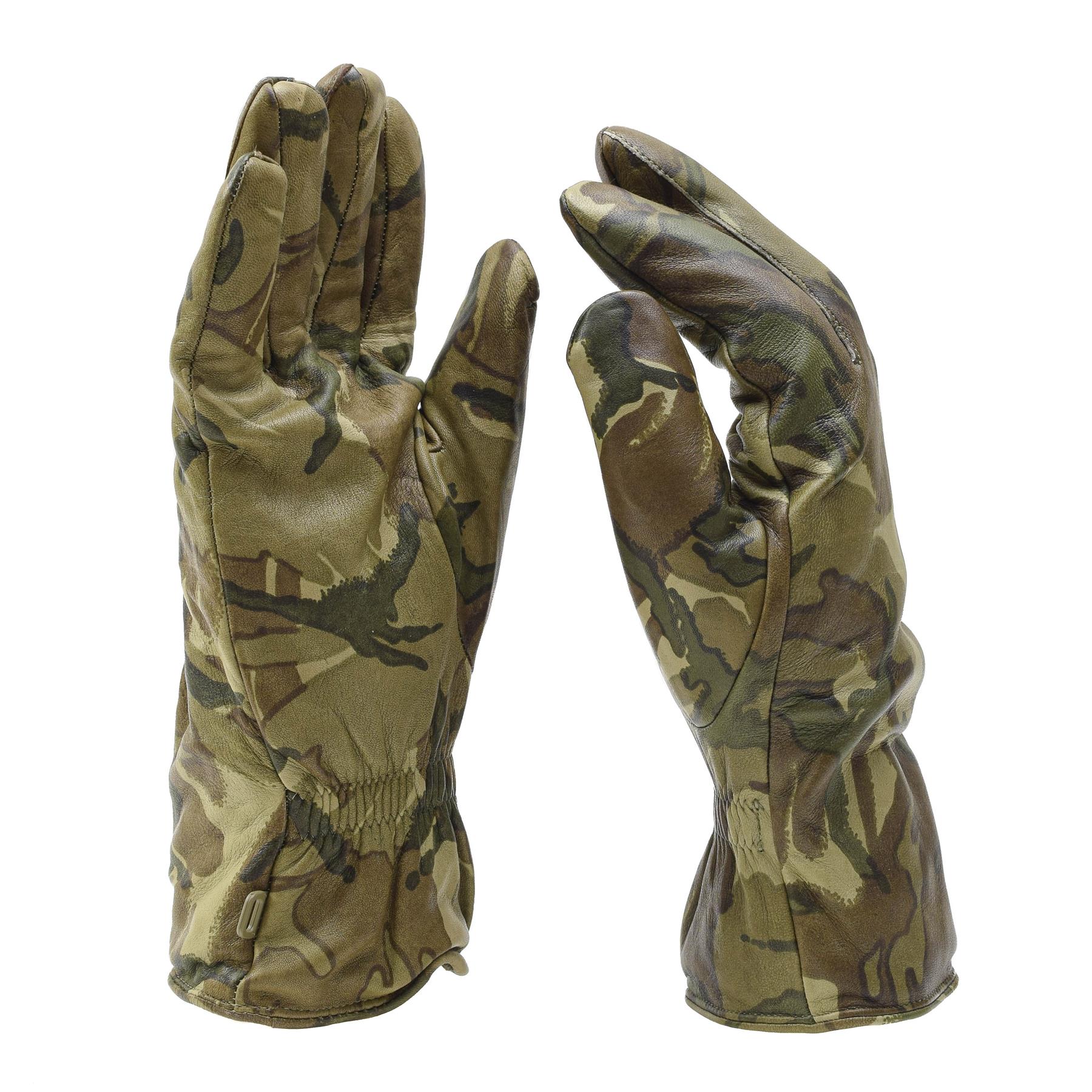 Original Britische Armee MK II Kampfhandschuhe Leder Warmfutter MTP Tarnung