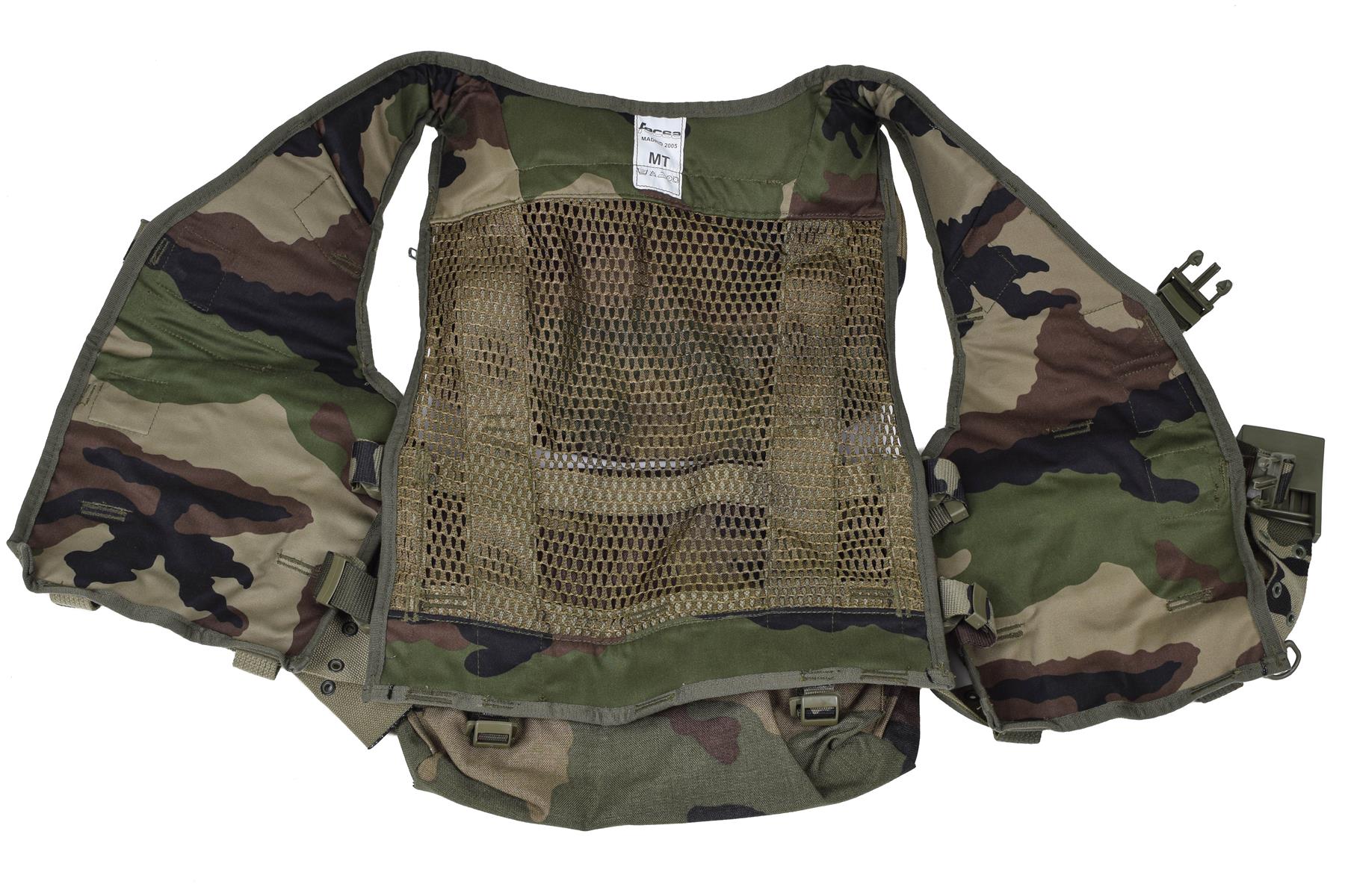 Original Französische Armee CCE Taktikweste Kampf Weste mit Taschen Thumbnail 3