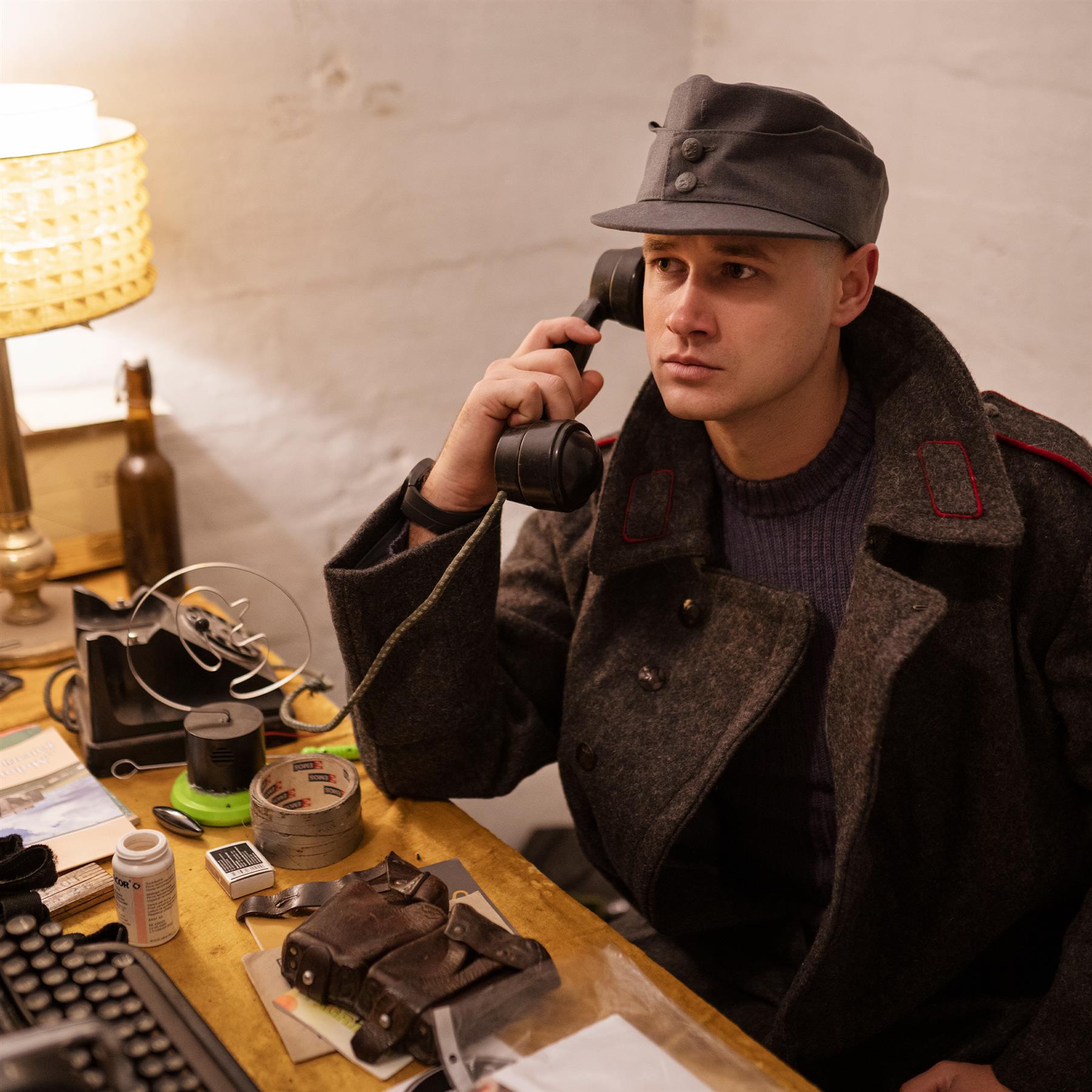 Original Bulgarische Armee Wollmantel Militär Winter Trenchcoat Braun Thumbnail 3