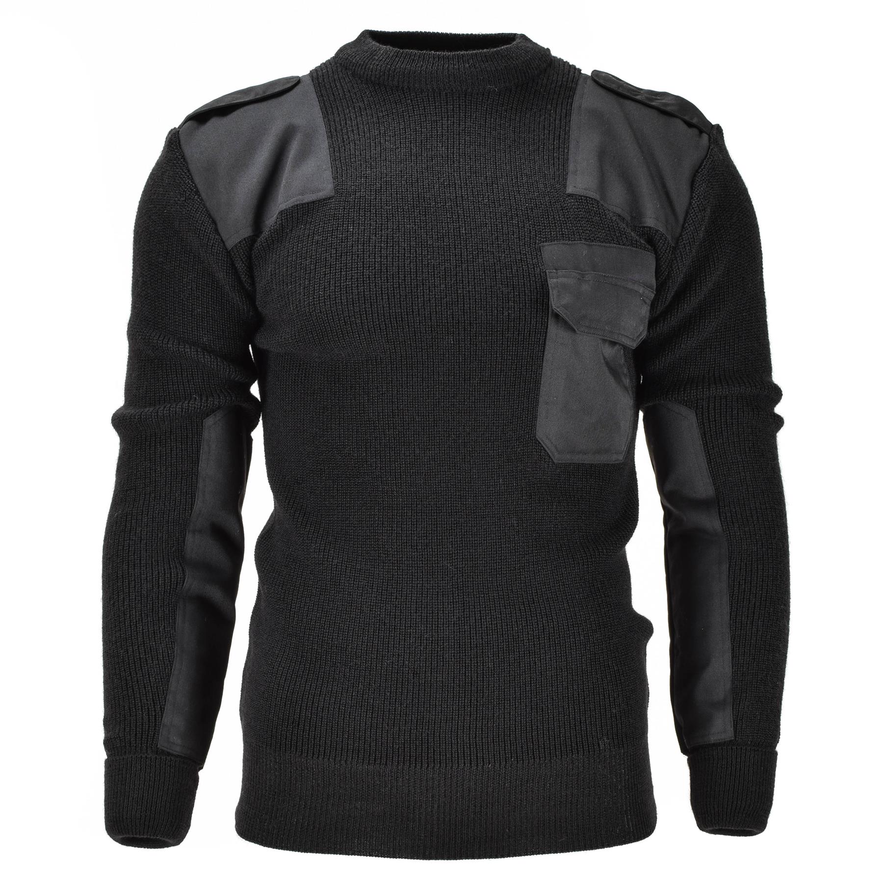 Mil-Tec brand Men Sweater German pullover Commando Jumper Black 