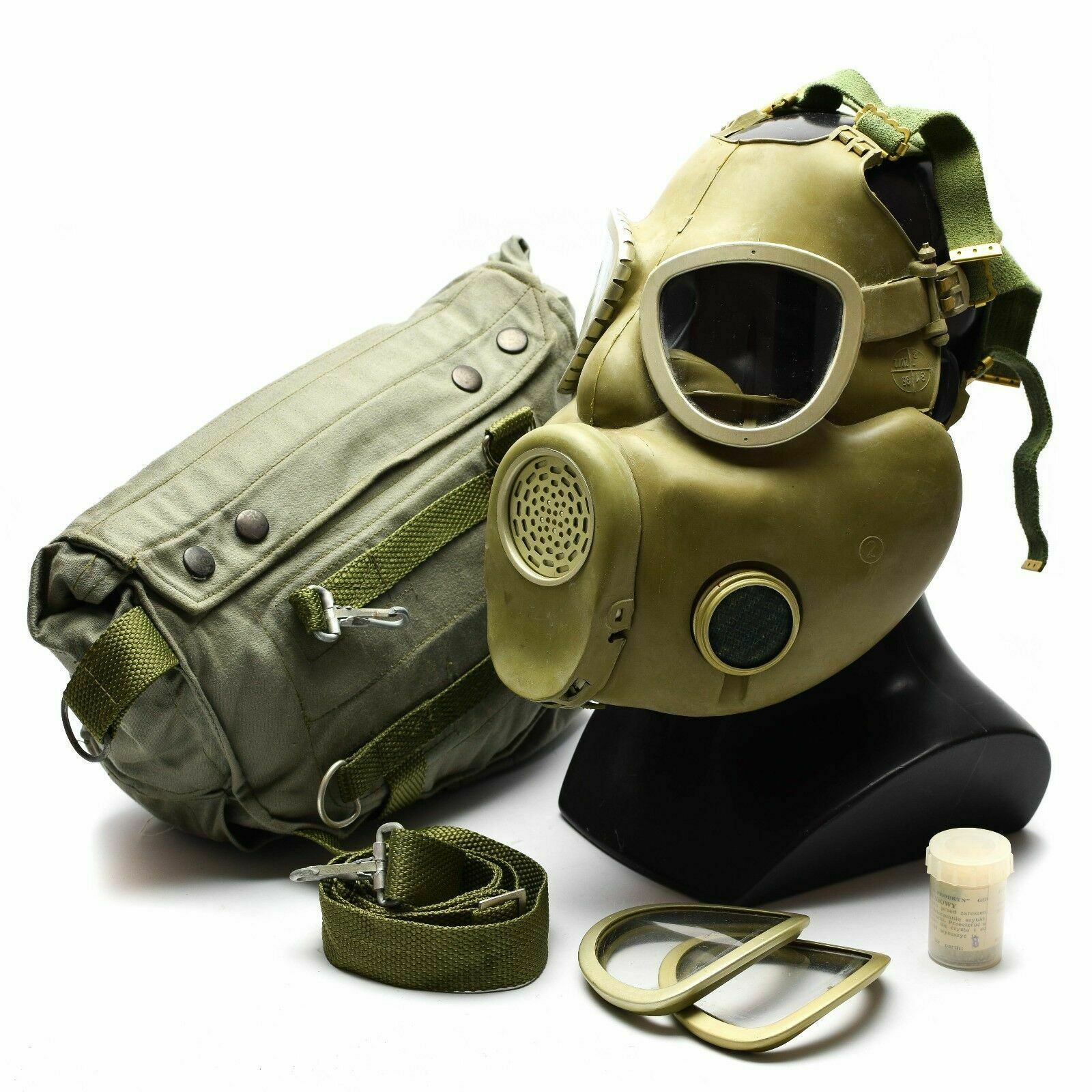 Polish Military Gas Mask MP-4 Genuine respiratory chemical Grey Olive OD NEW - Picture 11 of 15