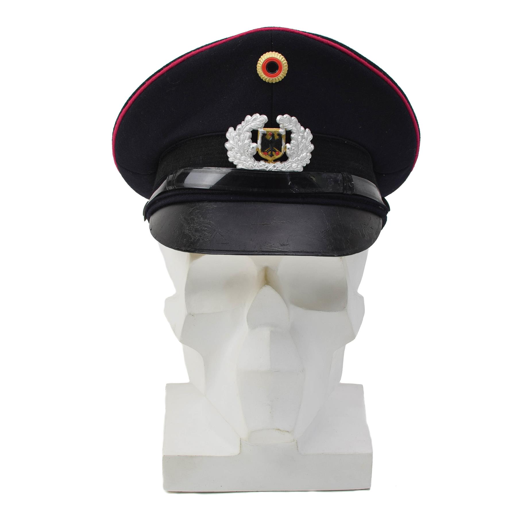 Original Feuerwehr Schirmmütze Mit Kokarde BGS Abzeichen Klassisch Blau Thumbnail 1