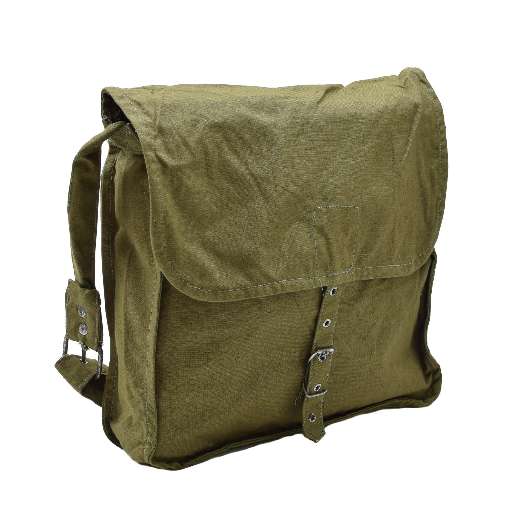 Originale Bulgarische Armee Schultertasche Canvas Militärsurplus Oliv