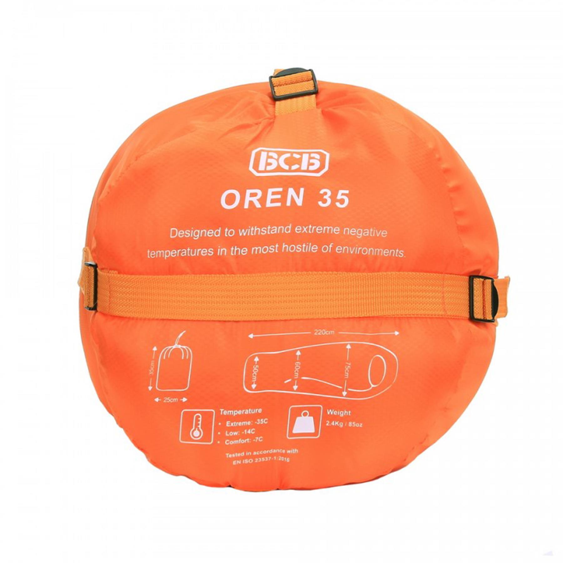 BCB Oren 35 Winterschlafsack -14°C Kälteschutz Camping Outdoor Orange